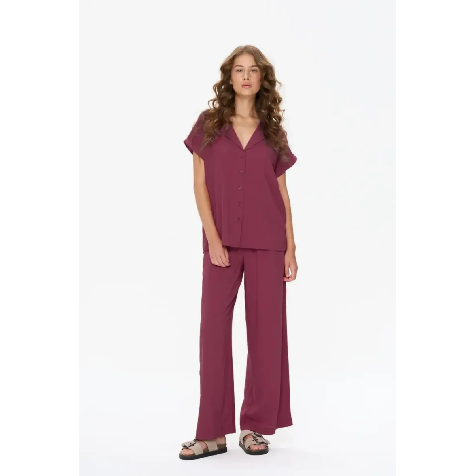 24Colours 24Colours zomerbroek Romanie bordeaux