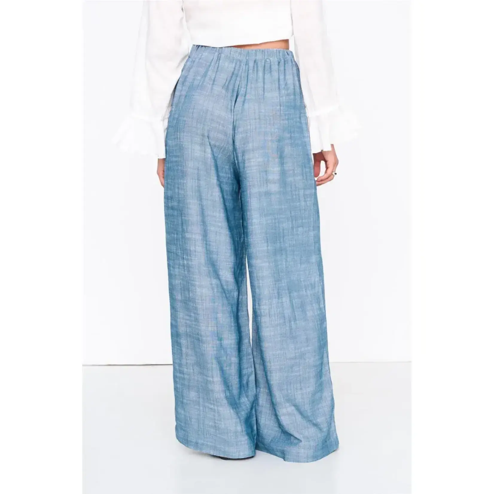 24Colours 24Colours wijde broek Veerle blauw