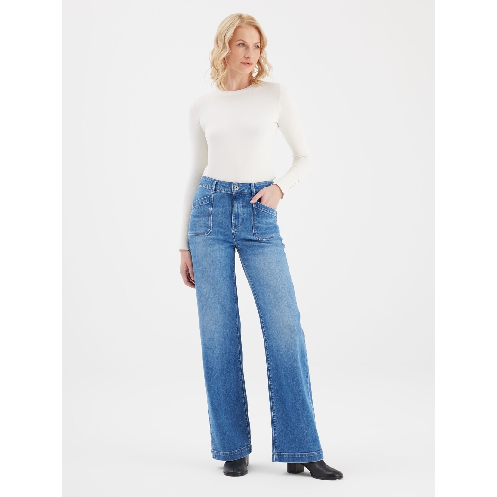 C.O.J. COJ Mira wide jeans blue