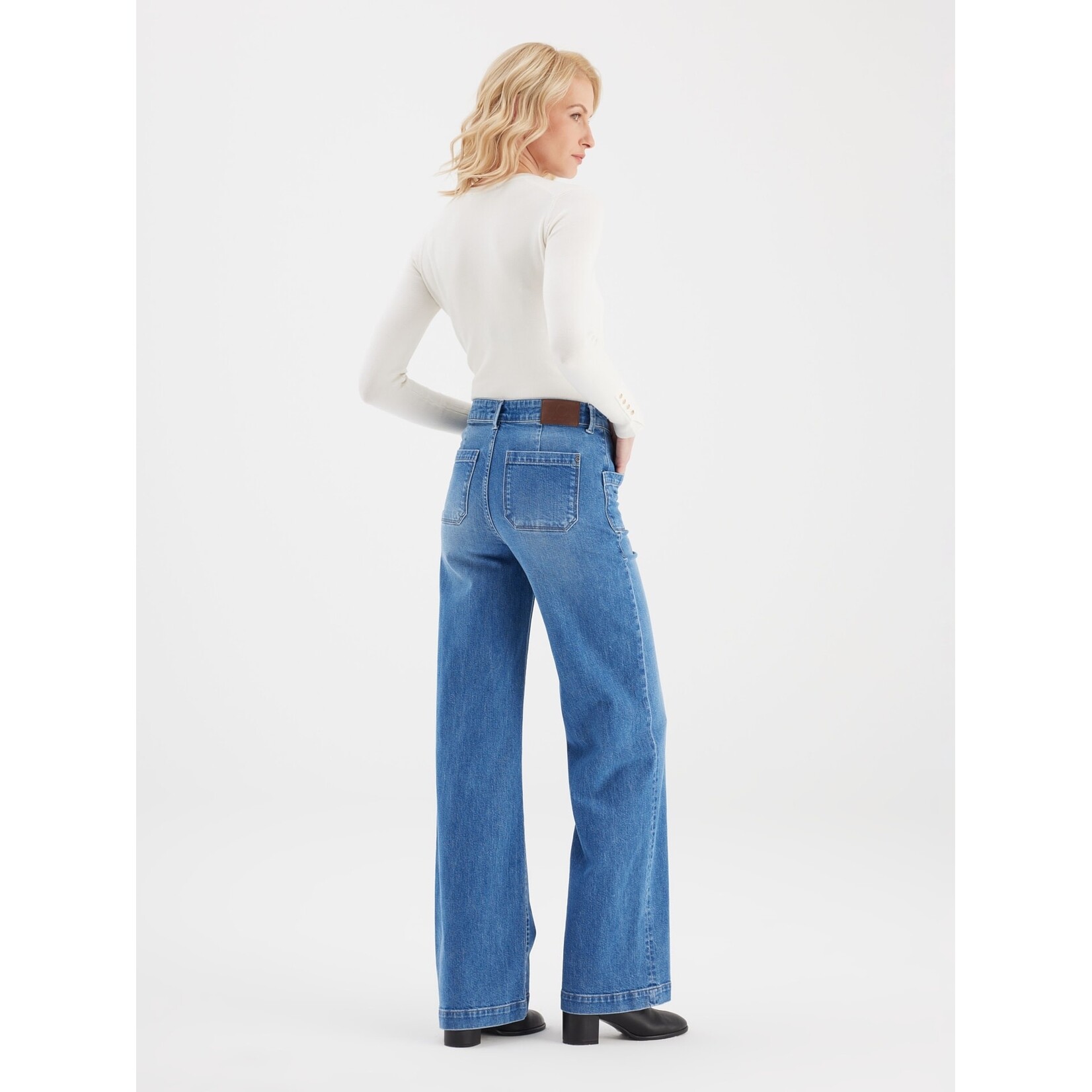 C.O.J. COJ Mira wide jeans blue
