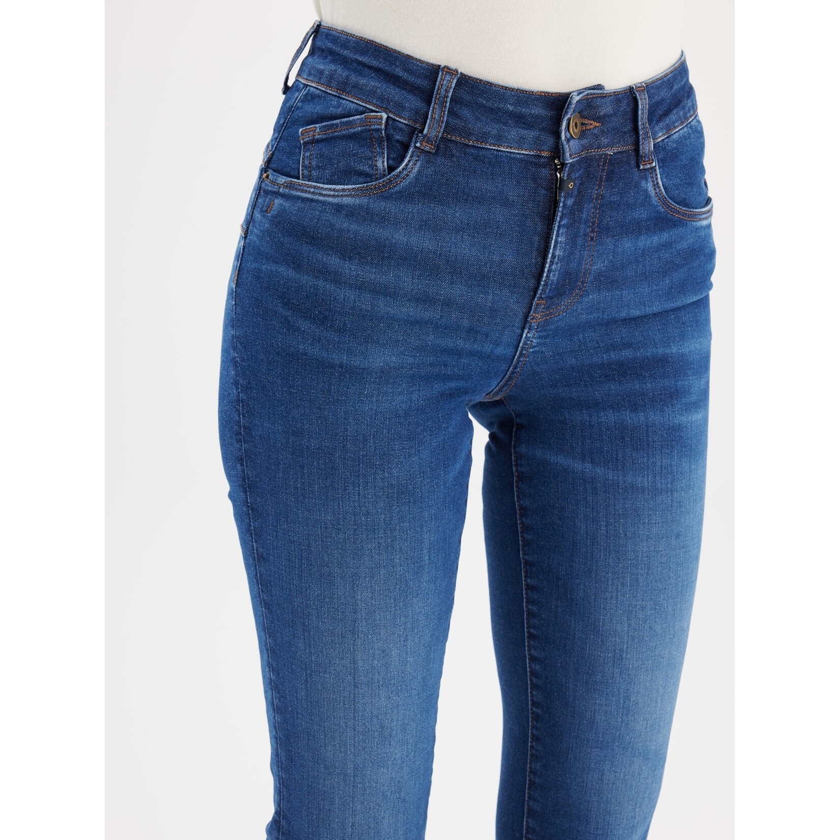 C.O.J. COJ Slim straight jeans Sabrina blauw