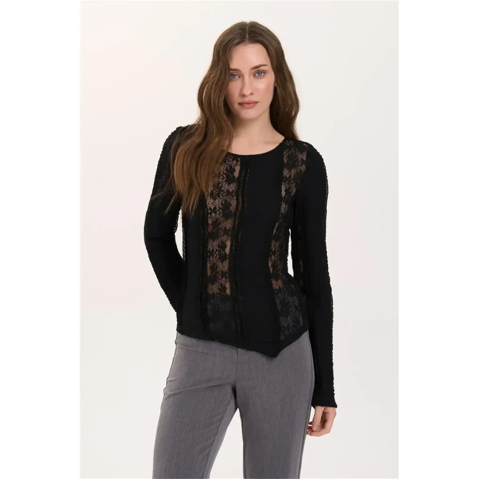 24Colours 24Colours top kant Marina zwart