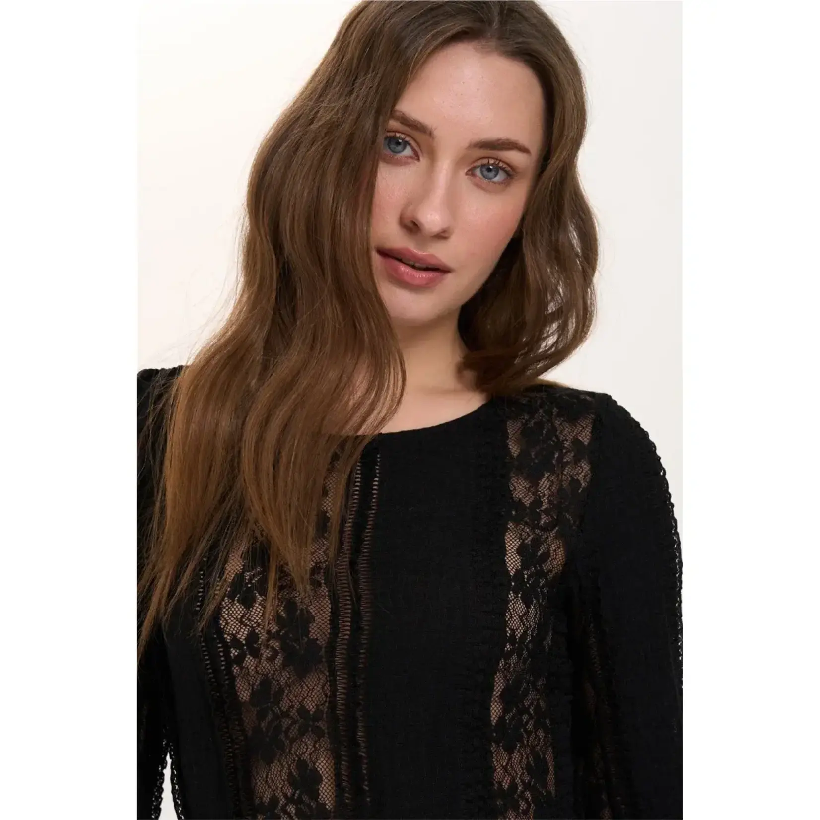 24Colours 24Colours top kant Marina zwart
