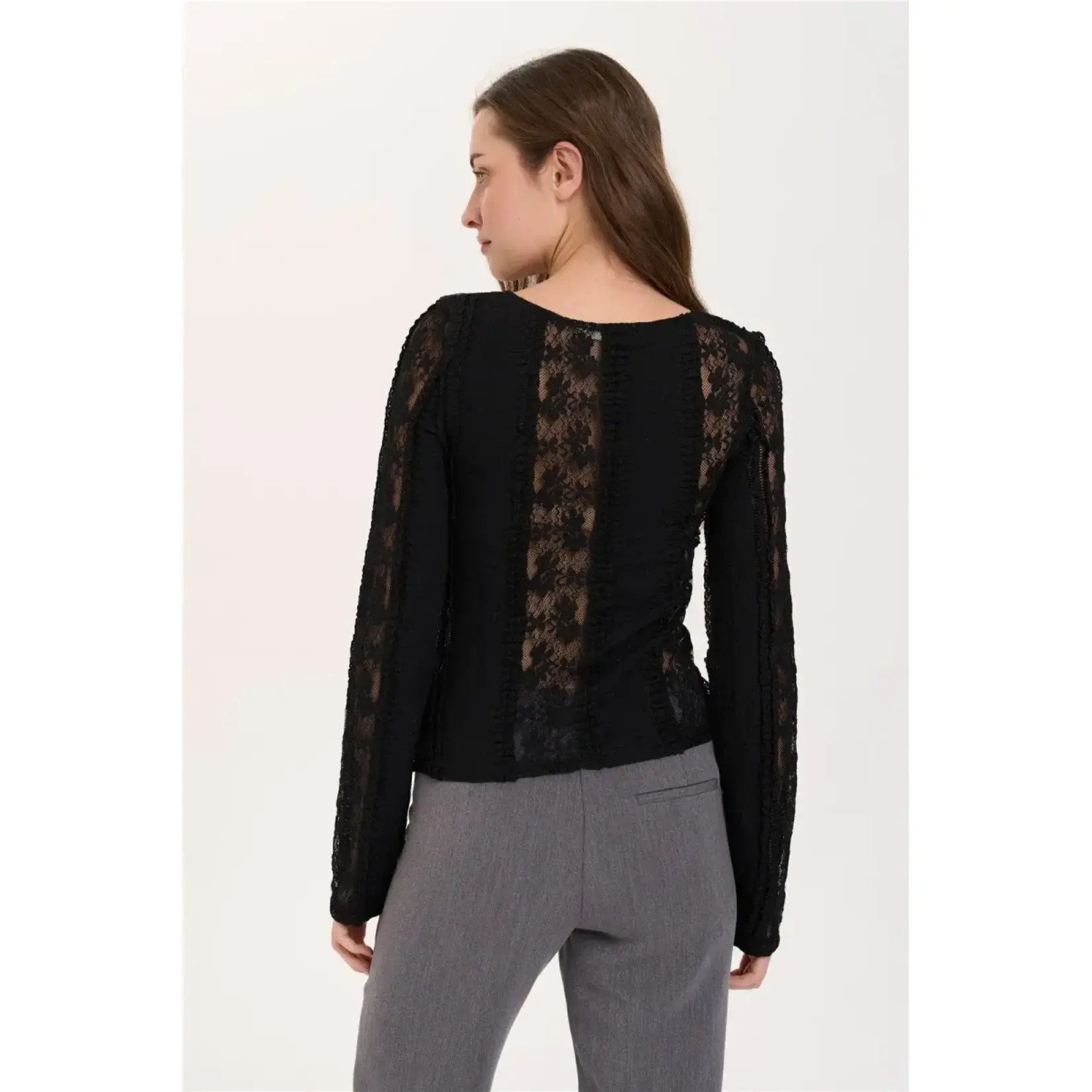 24Colours 24Colours top kant Marina zwart