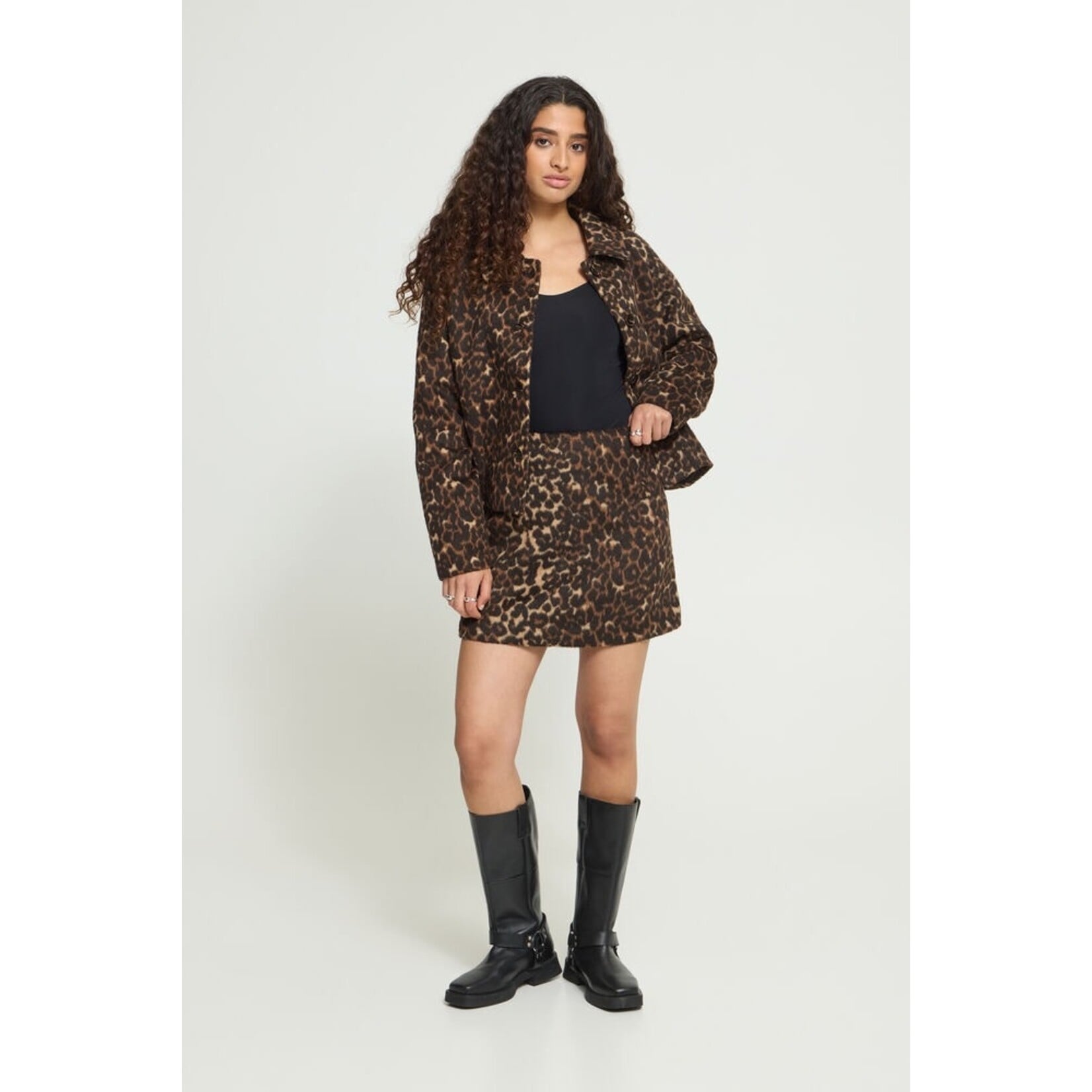 ICHI Ihwoola korte rok leopard