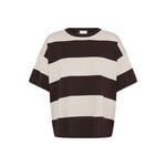 ICHI Ihluls loose shirt streep bruin