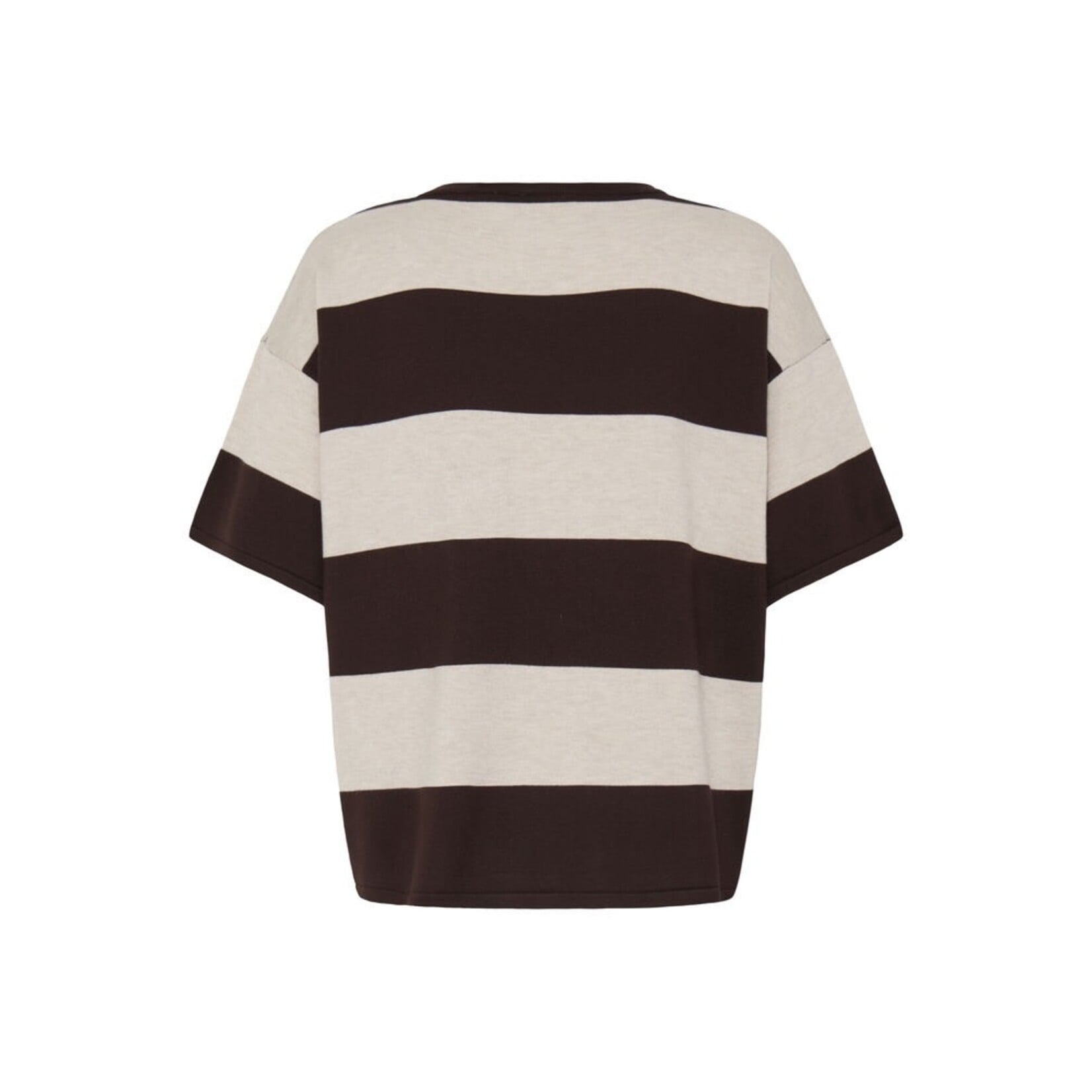 ICHI Ihluls loose shirt streep bruin