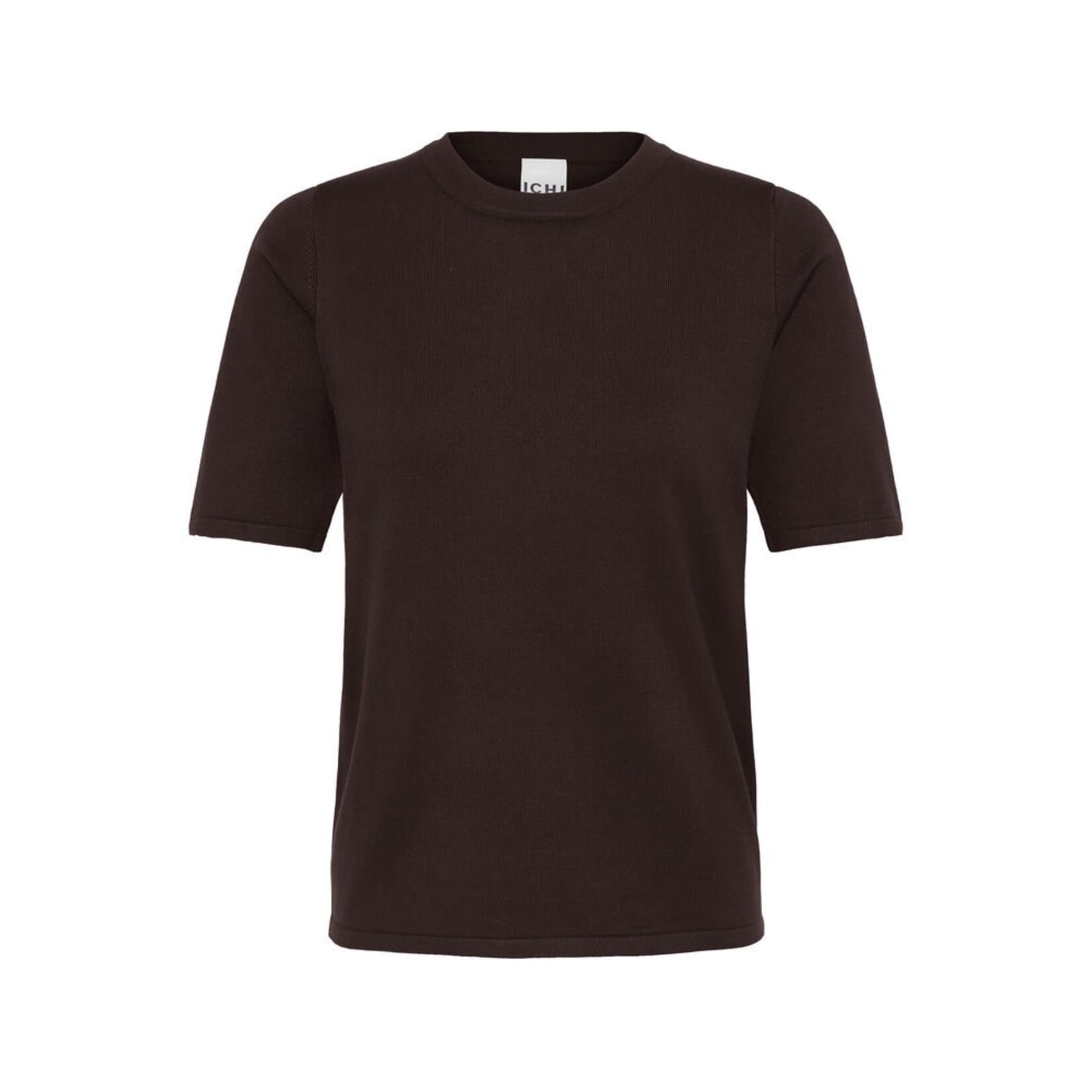 ICHI Ihluls shirt korte mouw bruin