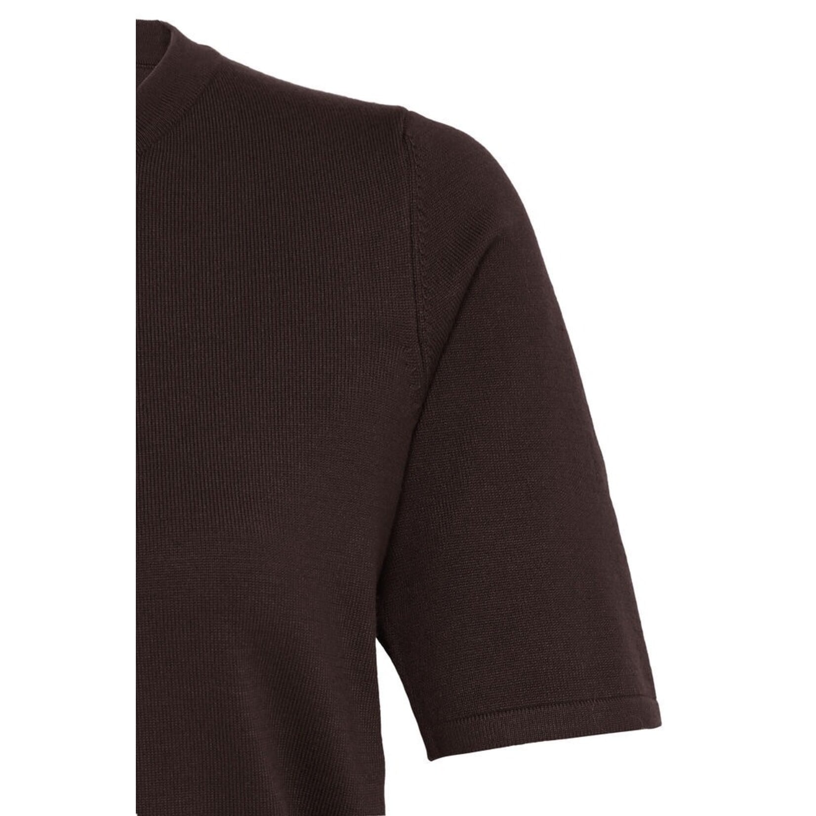 ICHI Ihluls shirt korte mouw bruin