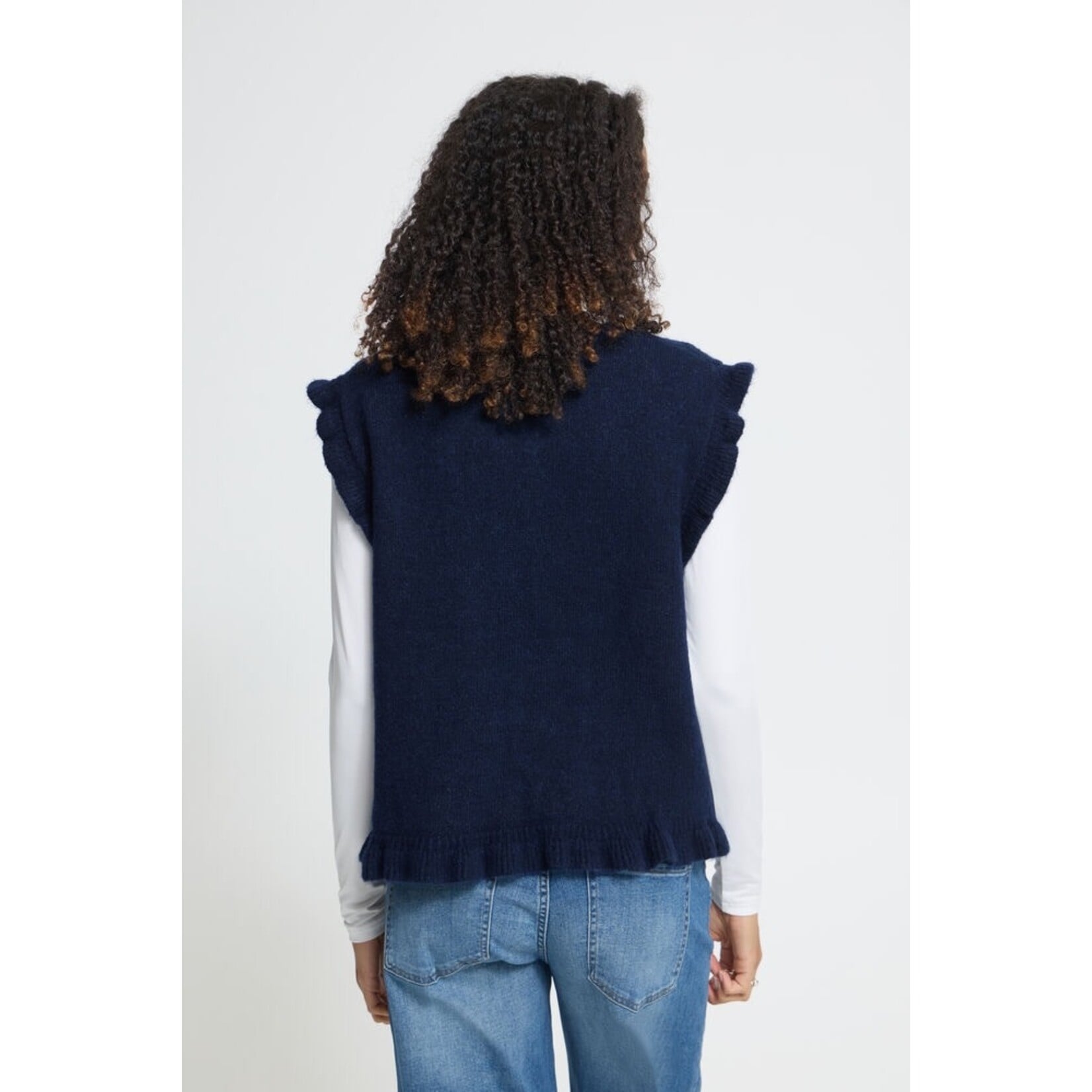 ICHI Ihpovoke spencer blauw