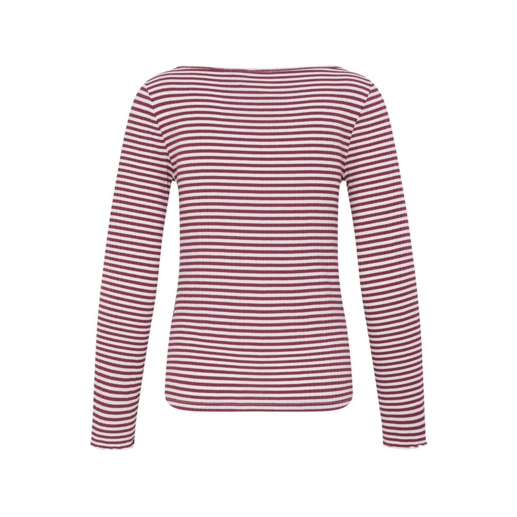ICHI Ihcella long sleeve top  streep rood