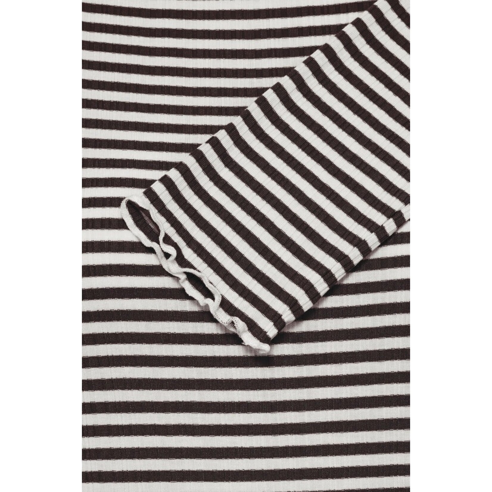 ICHI Ihcella long sleeve top  streep bruin