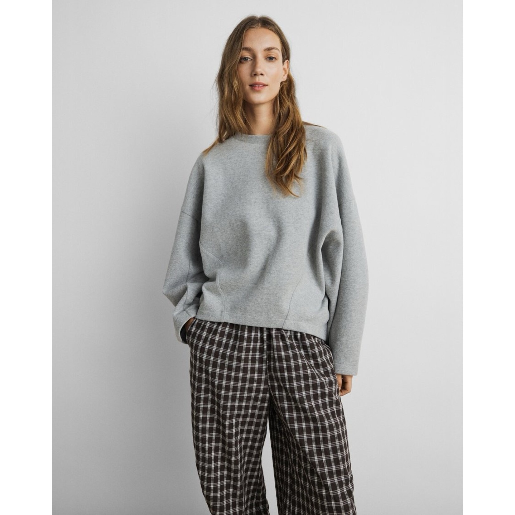 MSCH Moss Copenhagen Marletta logo sweater grijs