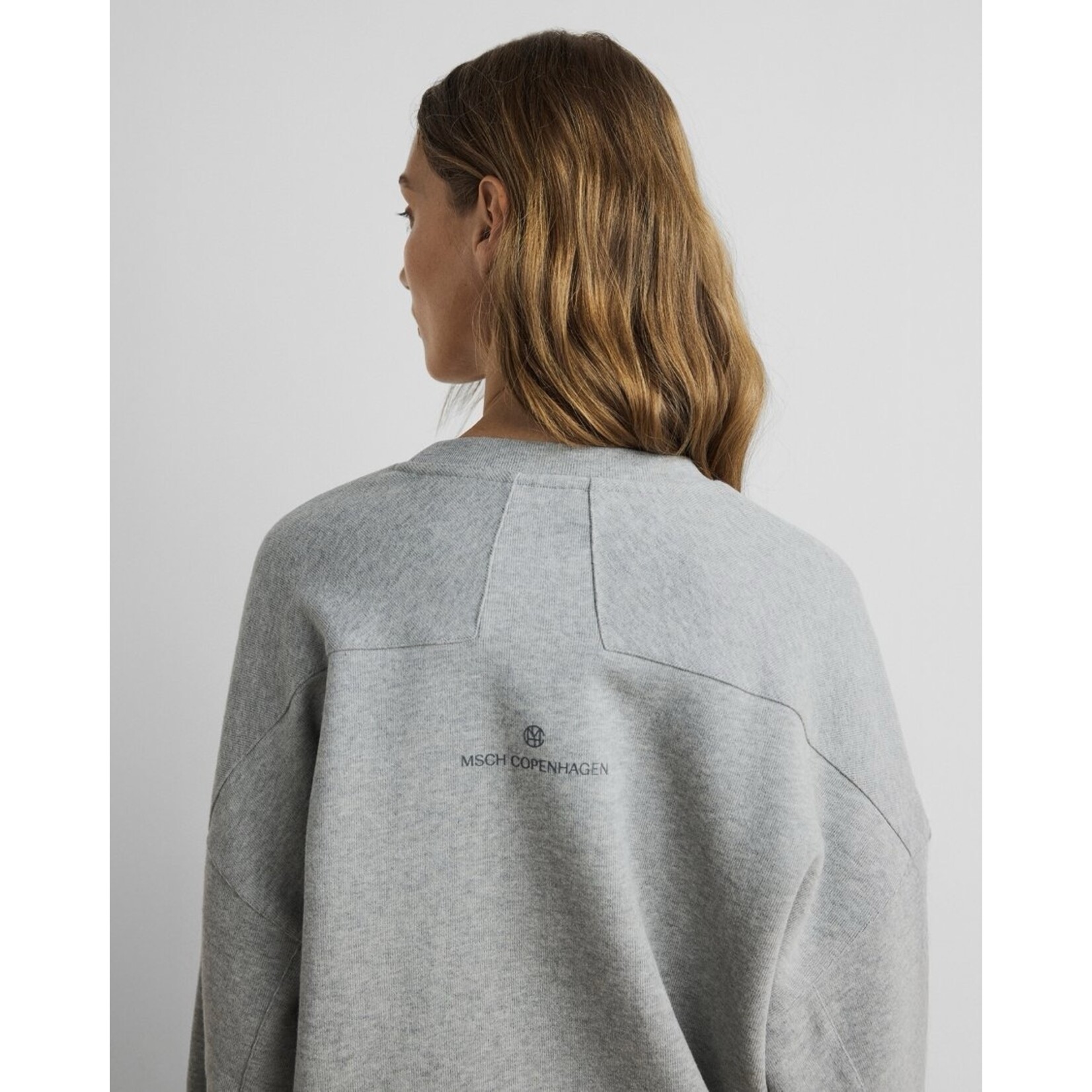 MSCH Moss Copenhagen Marletta logo sweater grijs