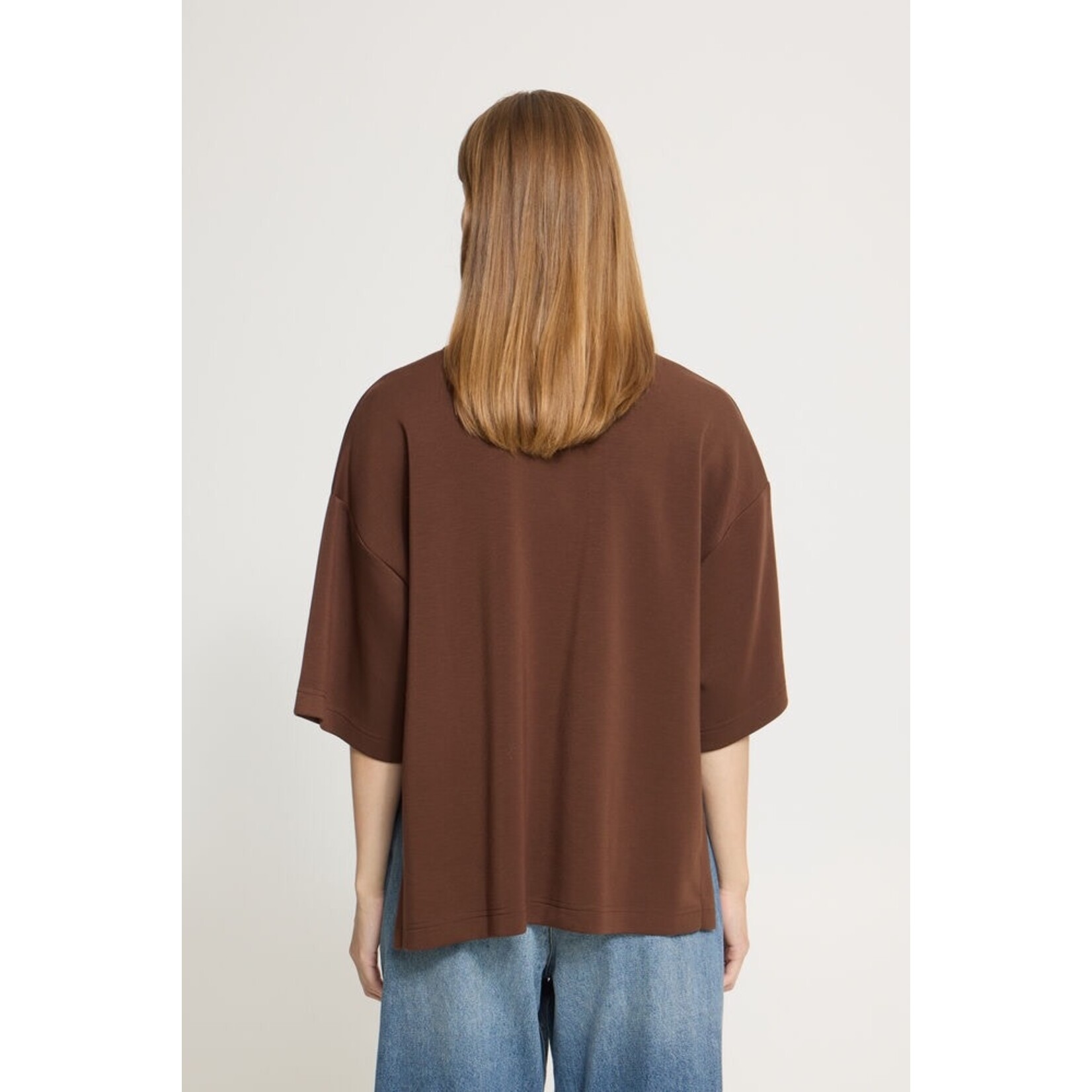ICHI Ihnaida t-shirt oversized bruin