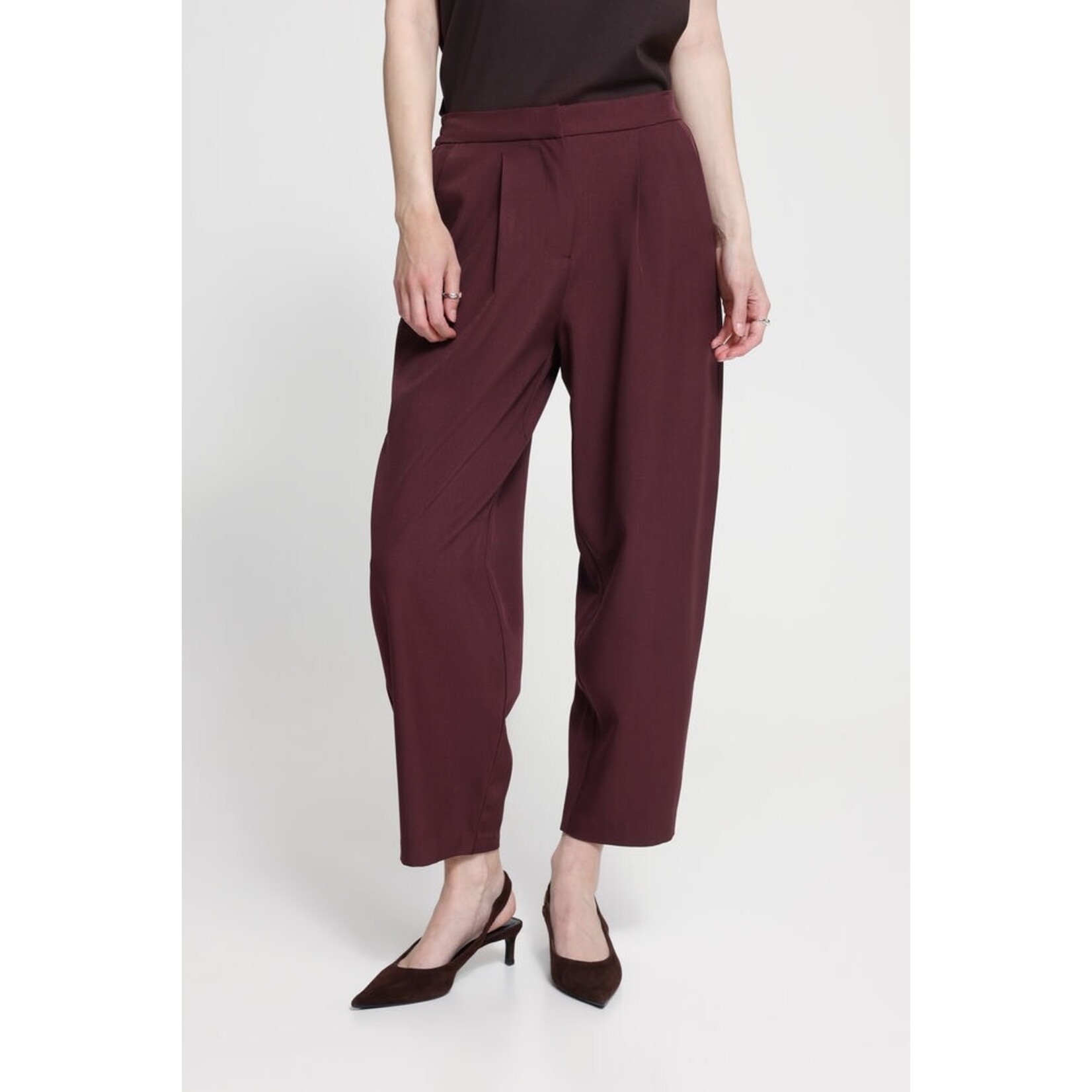 ICHI Ihfava Barrel pantalon bordeaux