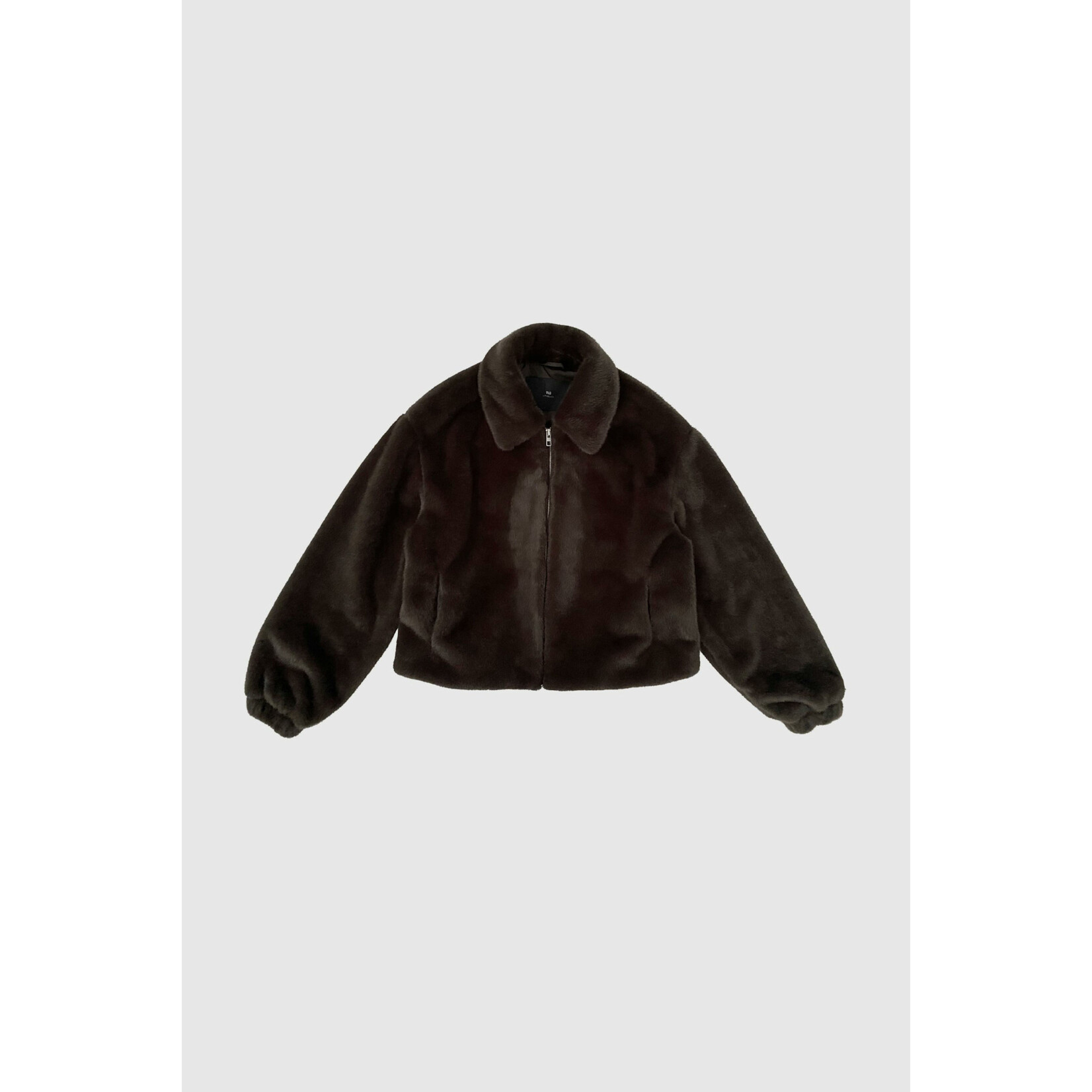 With Black Withblack Nohr faux fur korte jas bruin