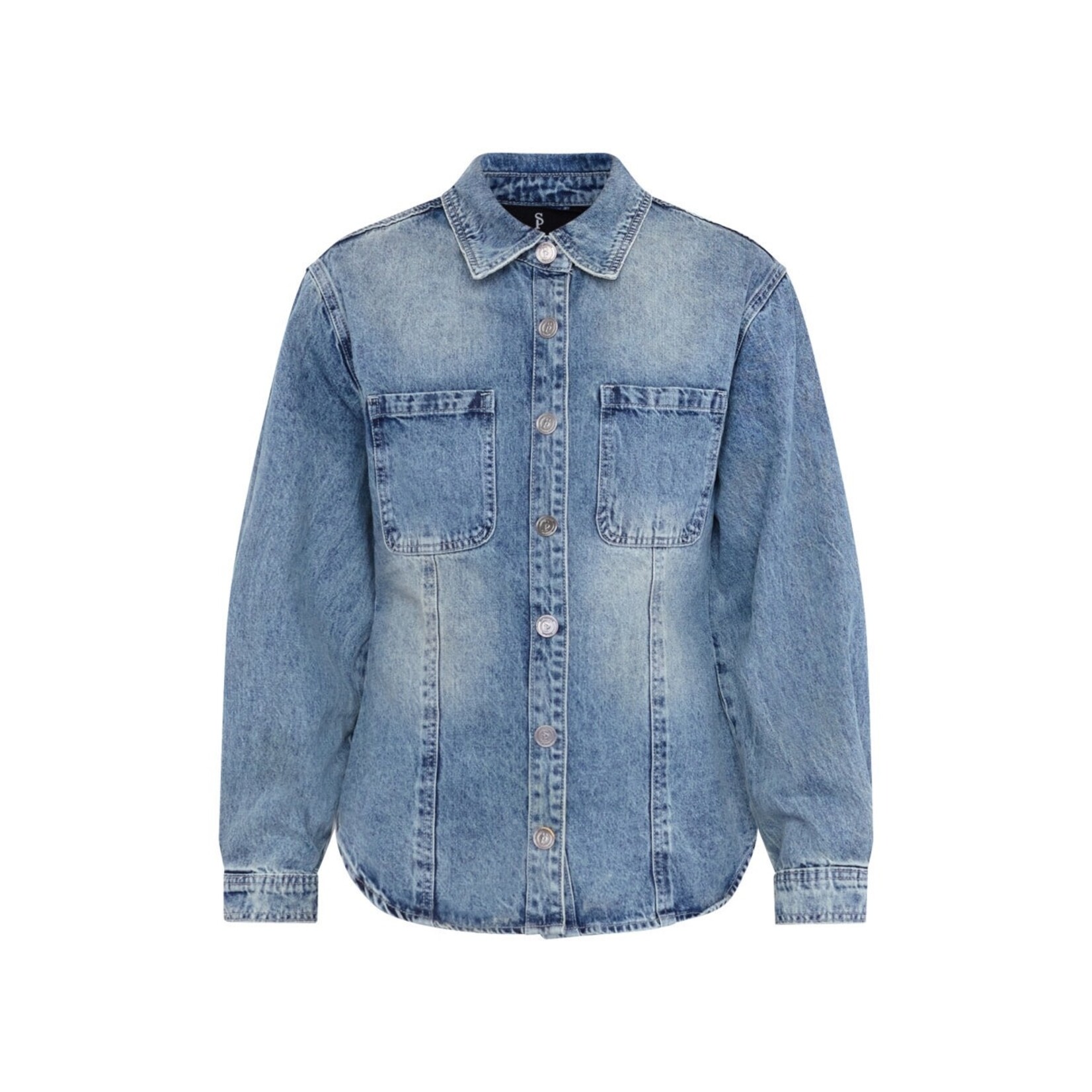Sisters Point Fiora denim blouse blauw
