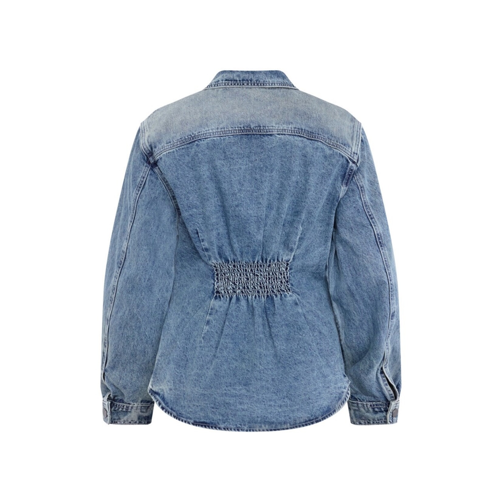 Sisters Point Fiora denim blouse blauw