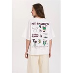 24Colours 24Colours oversized t-shirt sparks wit
