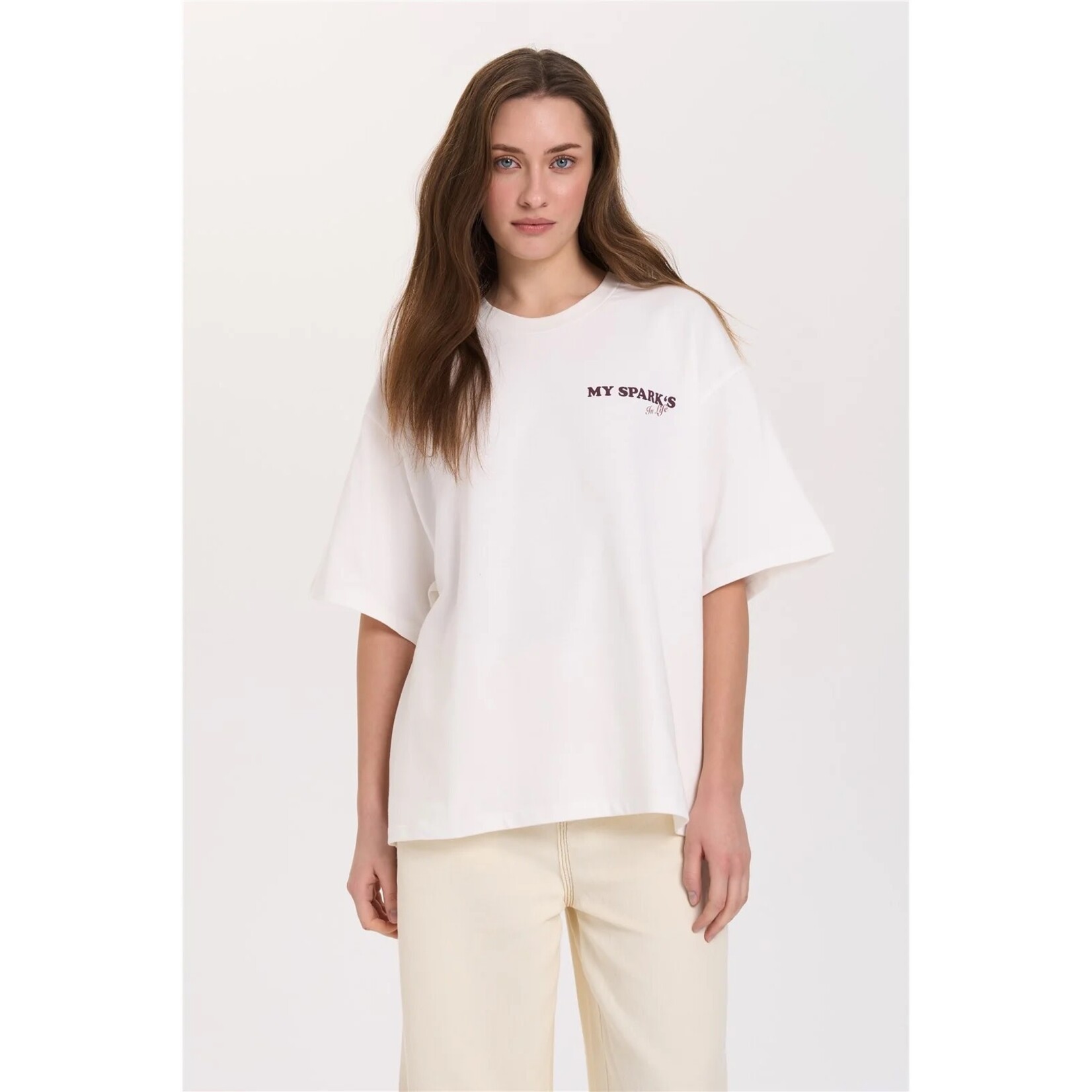 24Colours 24Colours oversized t-shirt sparks wit