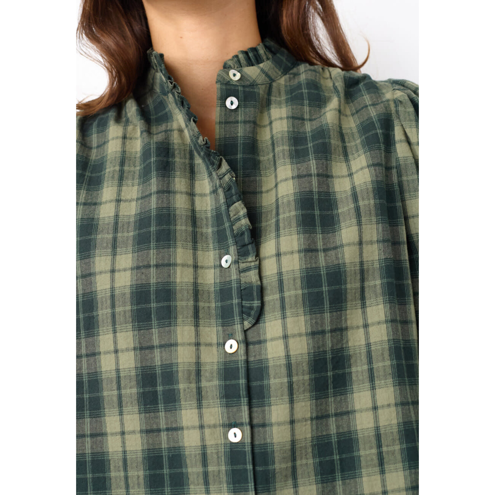 Sisters Point Virsa blouse ruit groen