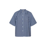 Sisters Point Elice blouse ruit blauw