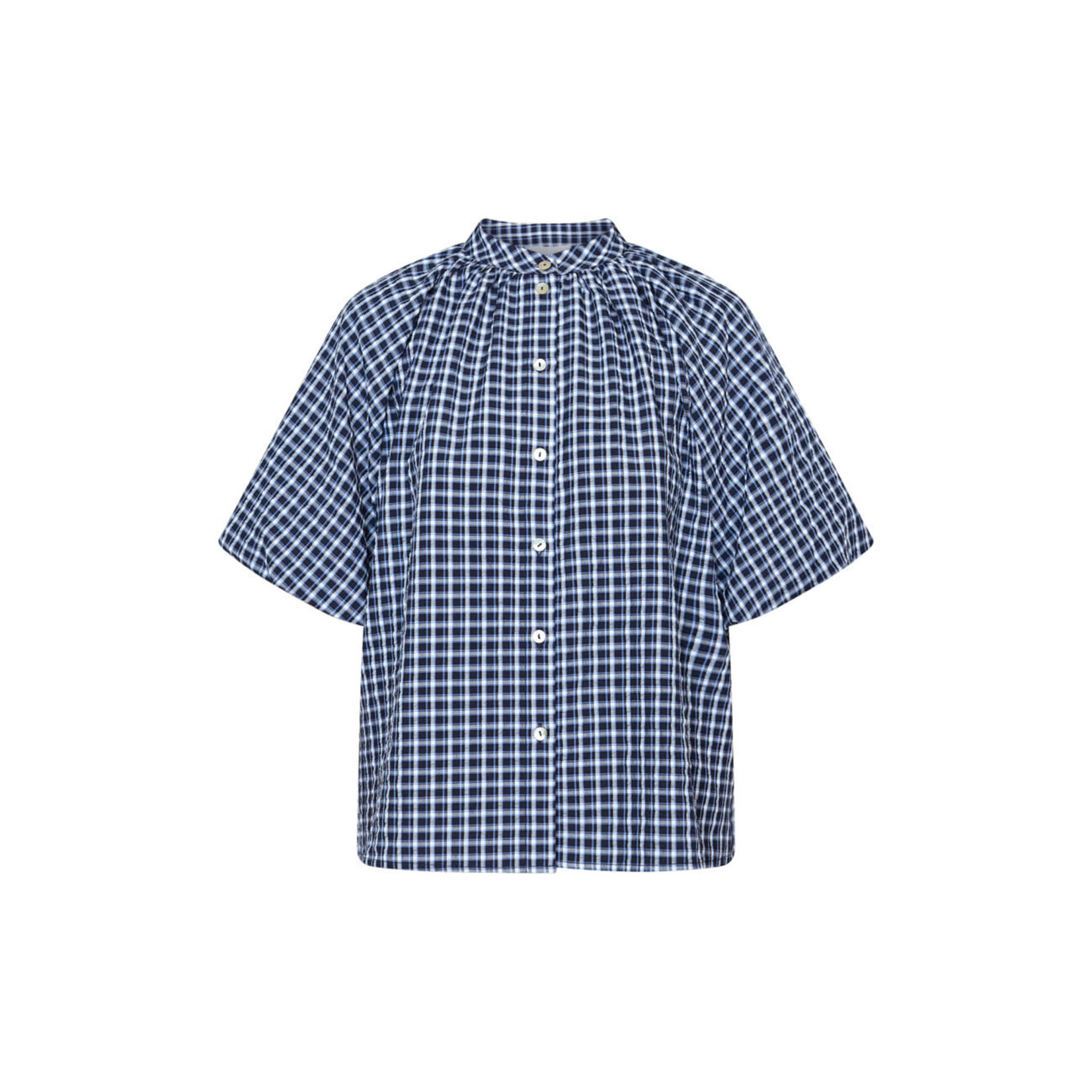 Sisters Point Elice blouse ruit blauw