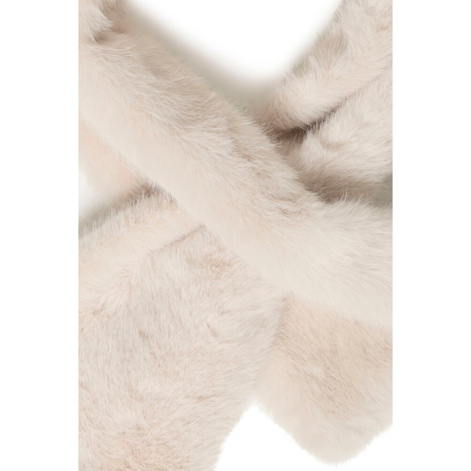 ICHI Iaebna sjaal faux fur off white