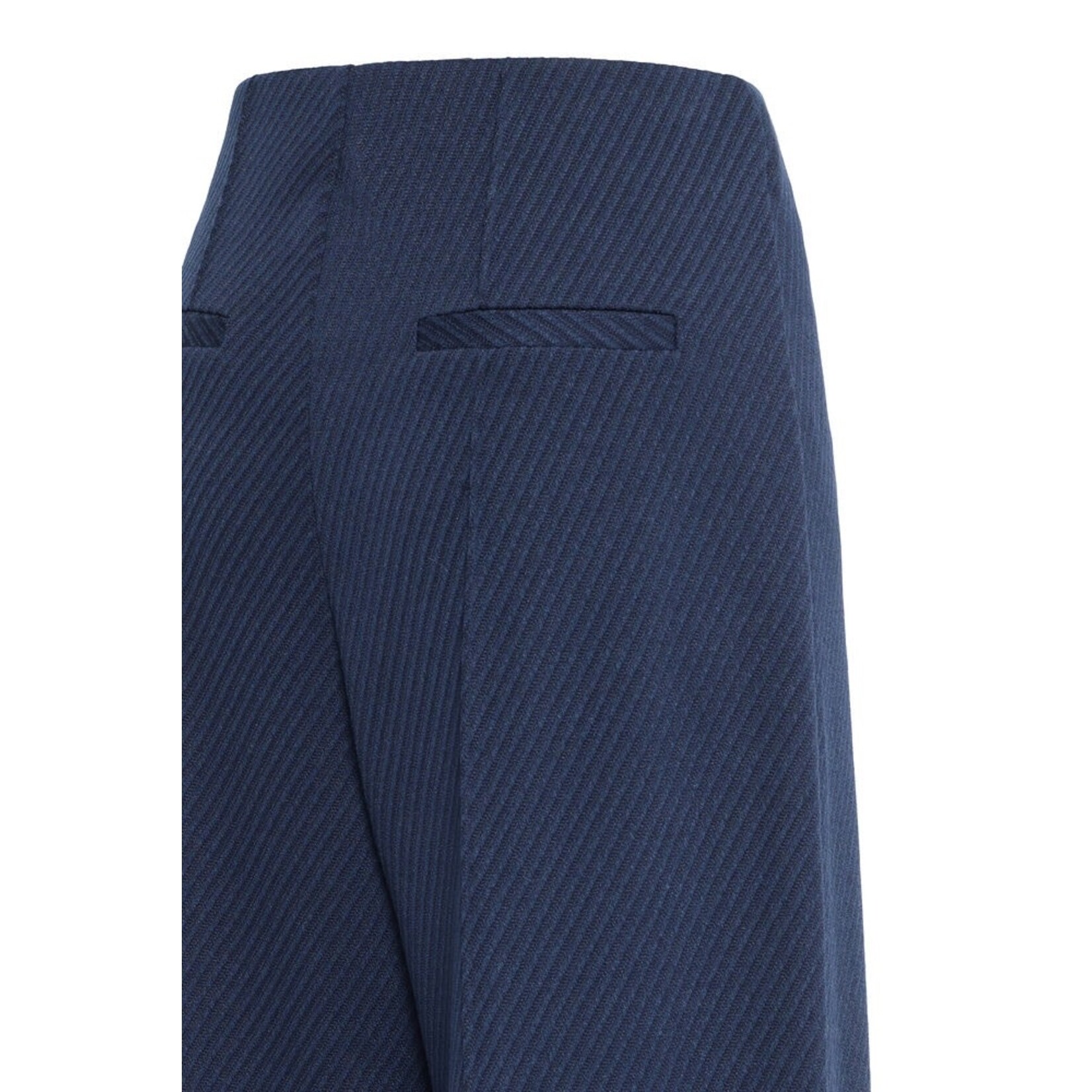 ICHI Ihkate Twills wijde broek navy