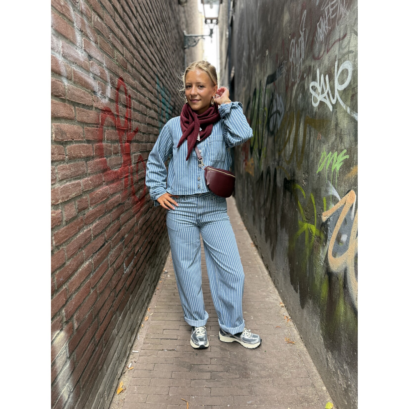 24Colours 24Colours Roos streep broek