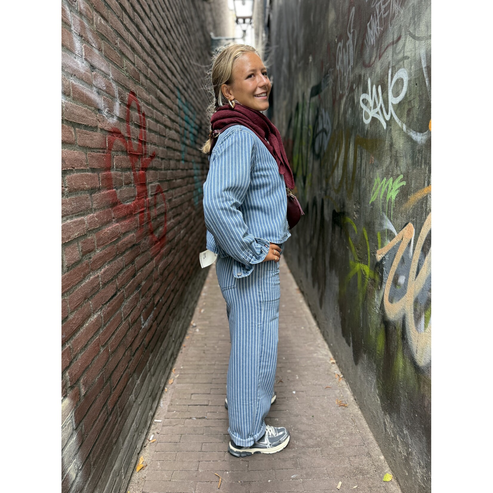 24Colours 24Colours Roos streep broek
