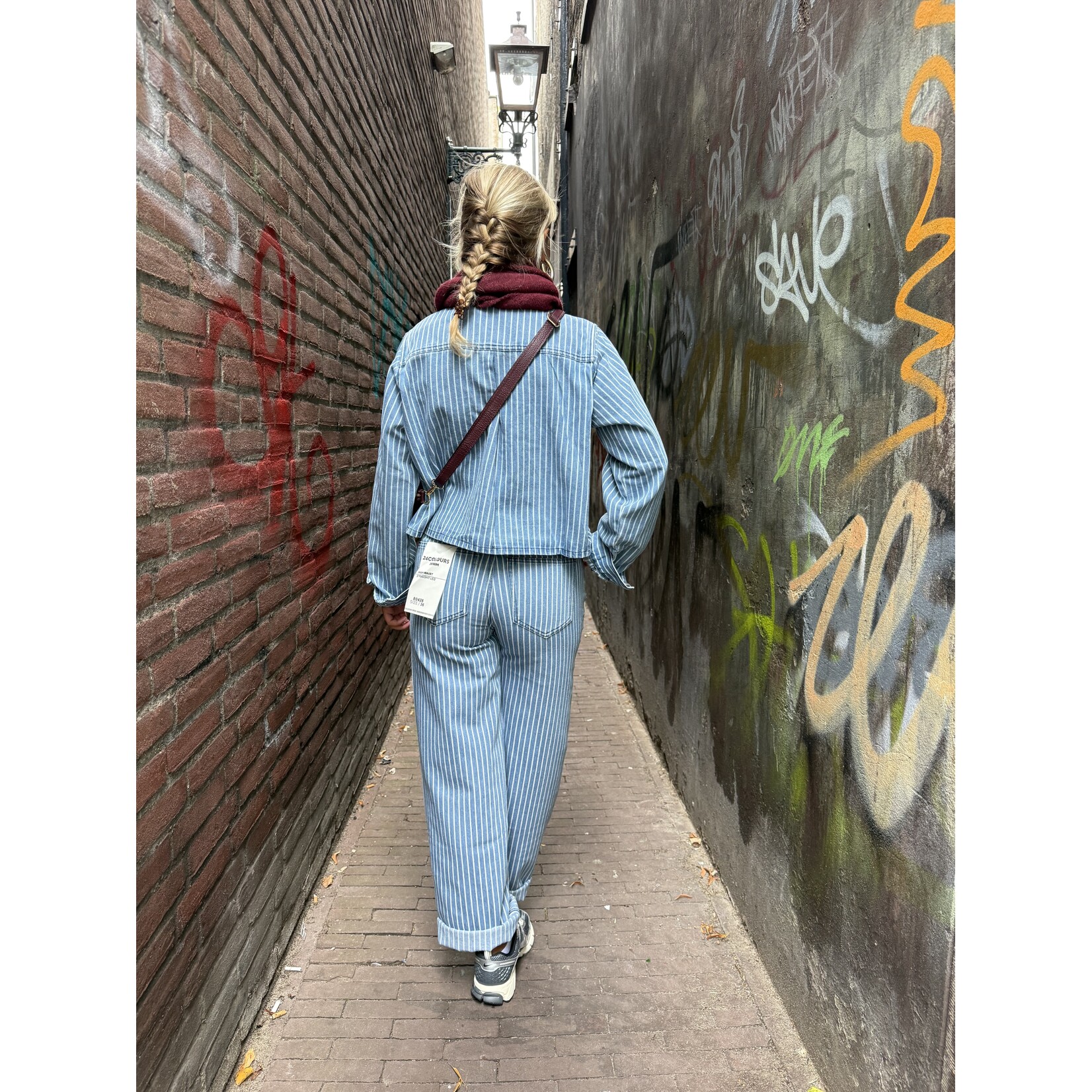 24Colours 24Colours Roos streep broek