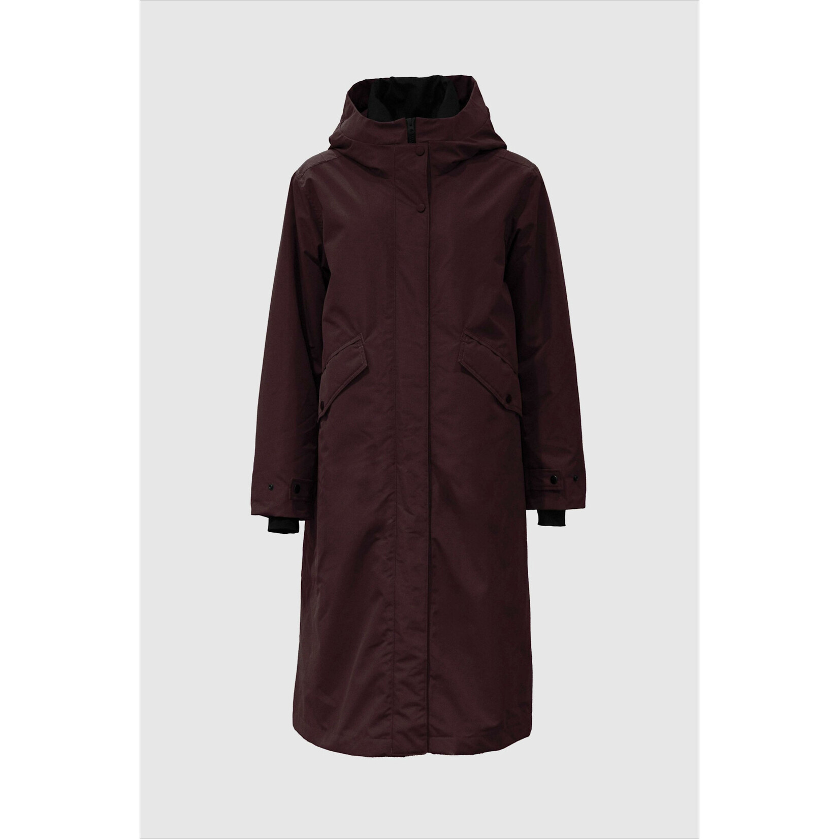 With Black WithBlack brooklyn parka jas wijn rood