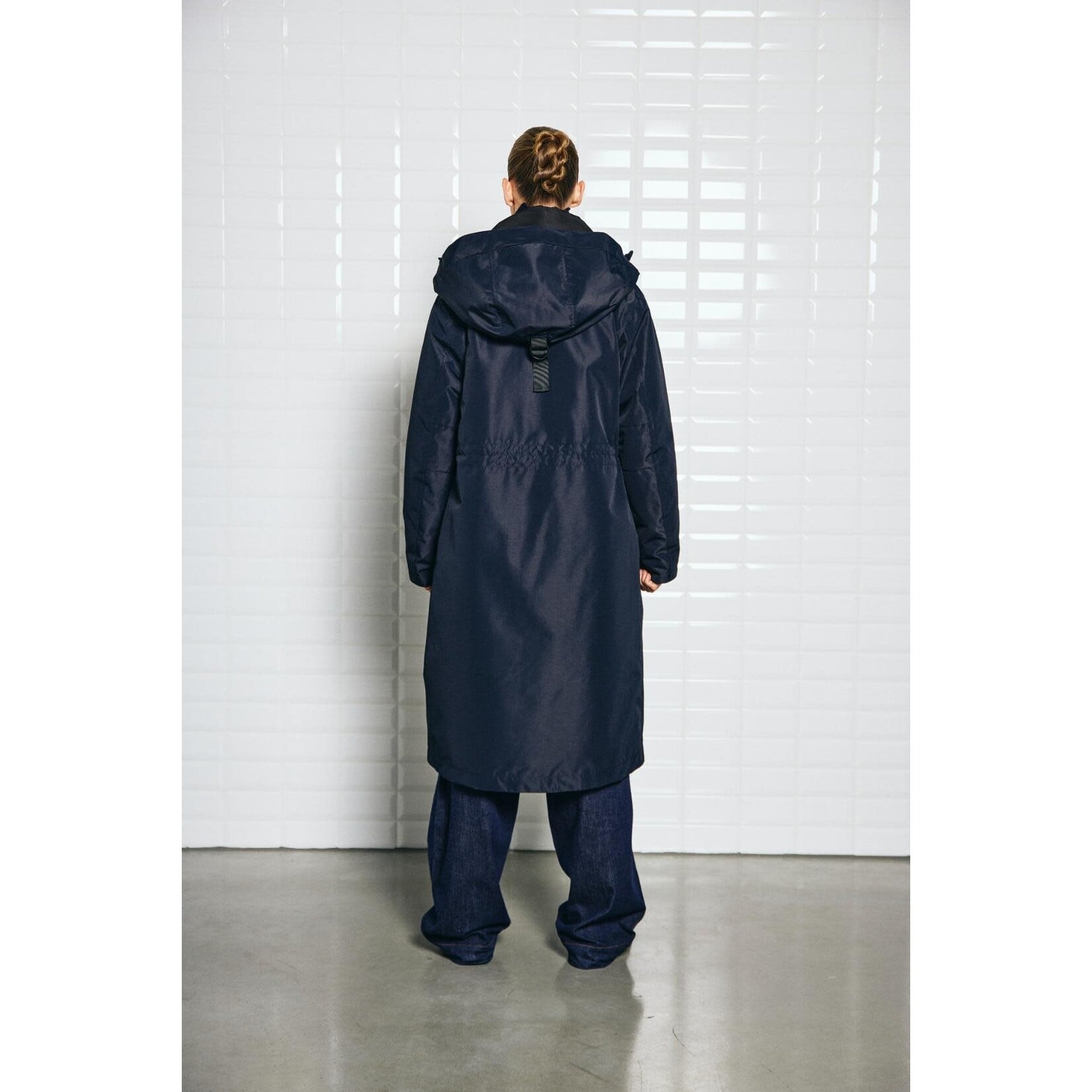With Black With Black brooklyn parka jas donker blauw