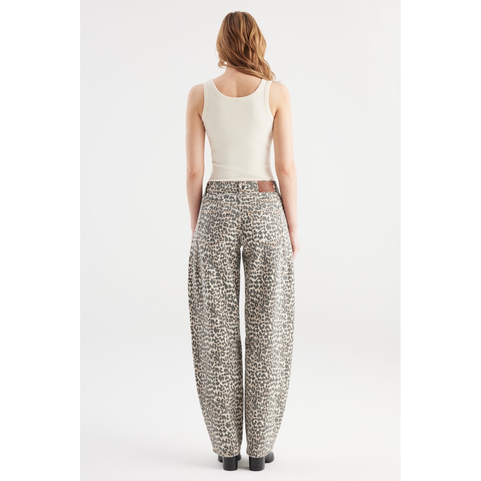 C.O.J. Clara Ballon jeans mid waist leopard