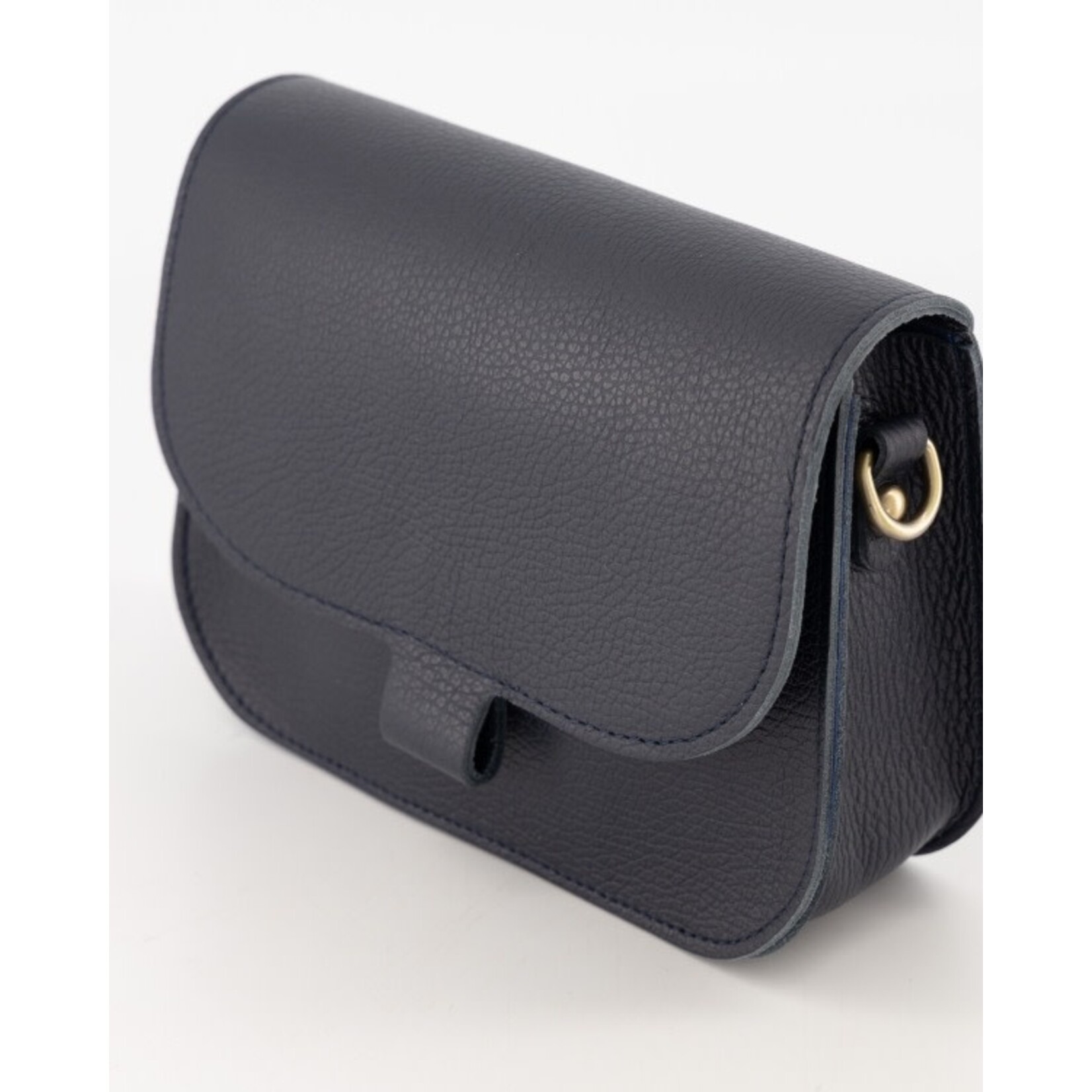 Leren tas Flora donker blauw