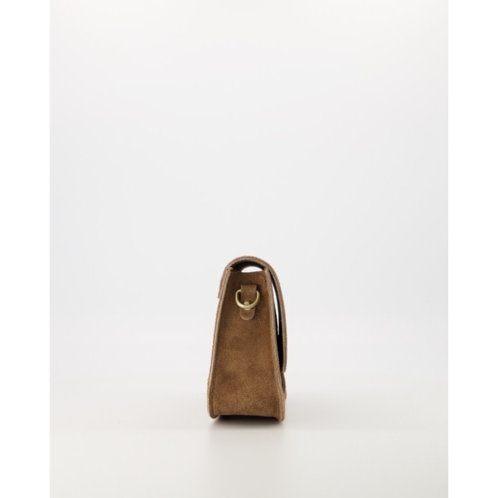 Leren tas Flora taupe suede
