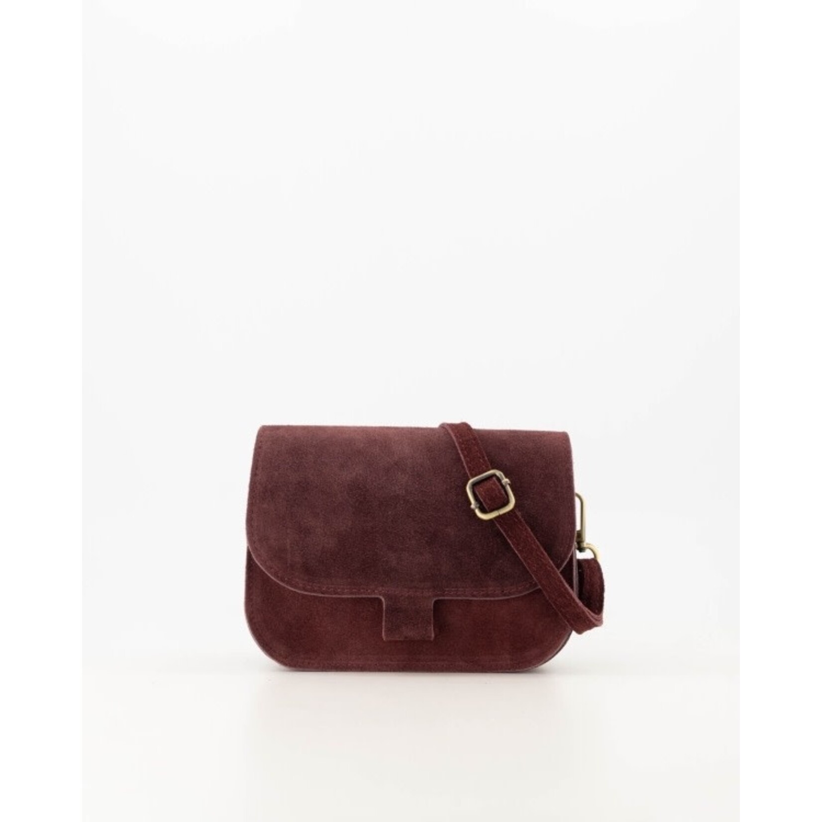 Leren tas Flora bordeaux suede