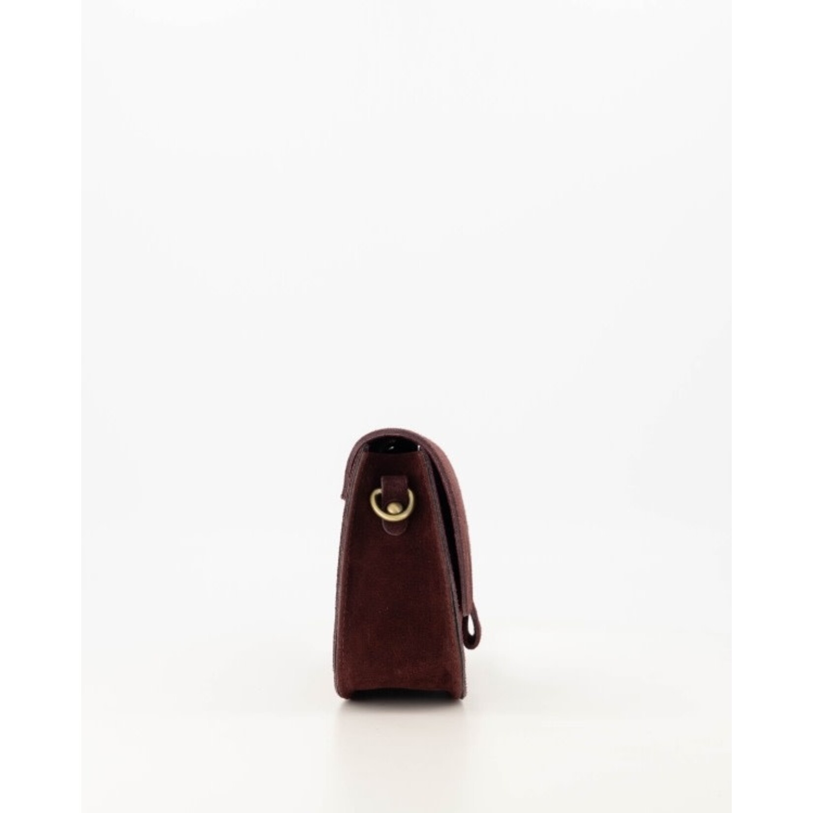 Leren tas Flora bordeaux suede