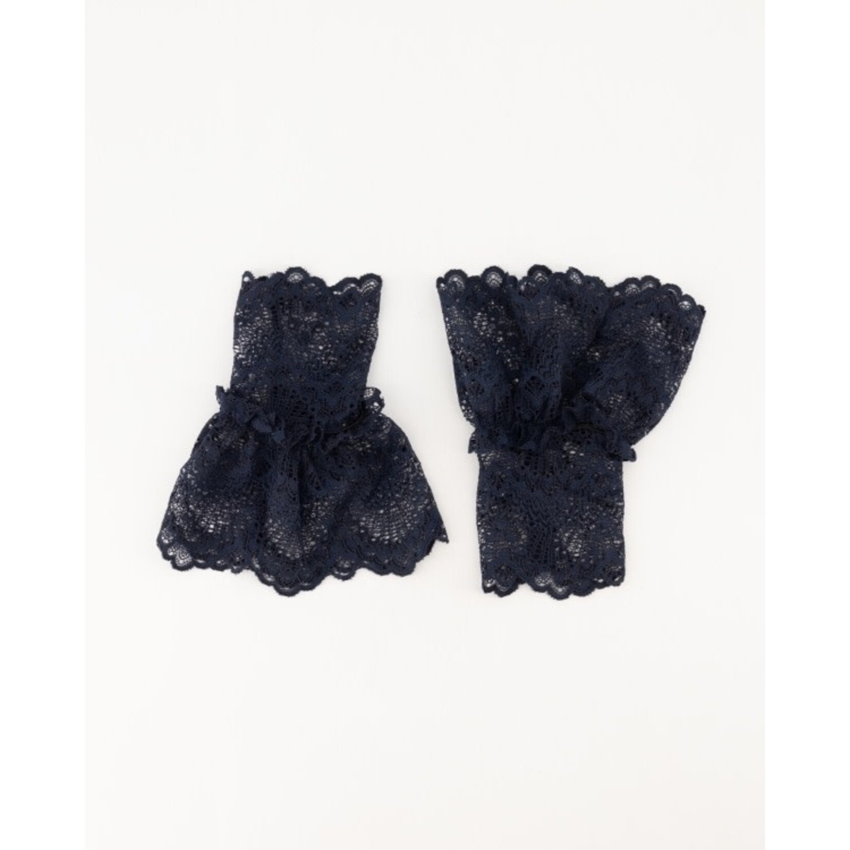 Genevieve kanten mouwboord navy