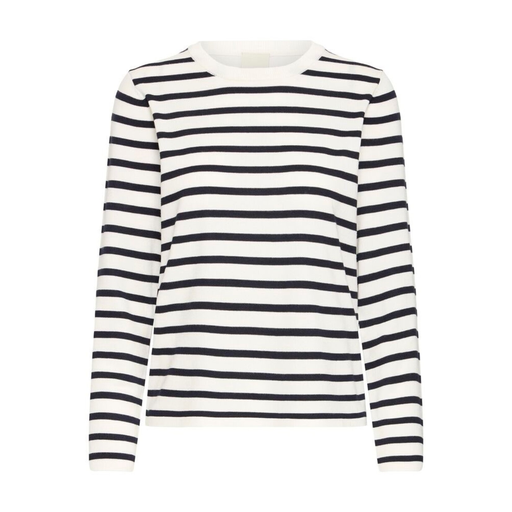 ICHI Ihluls LS top gebreid streep navy