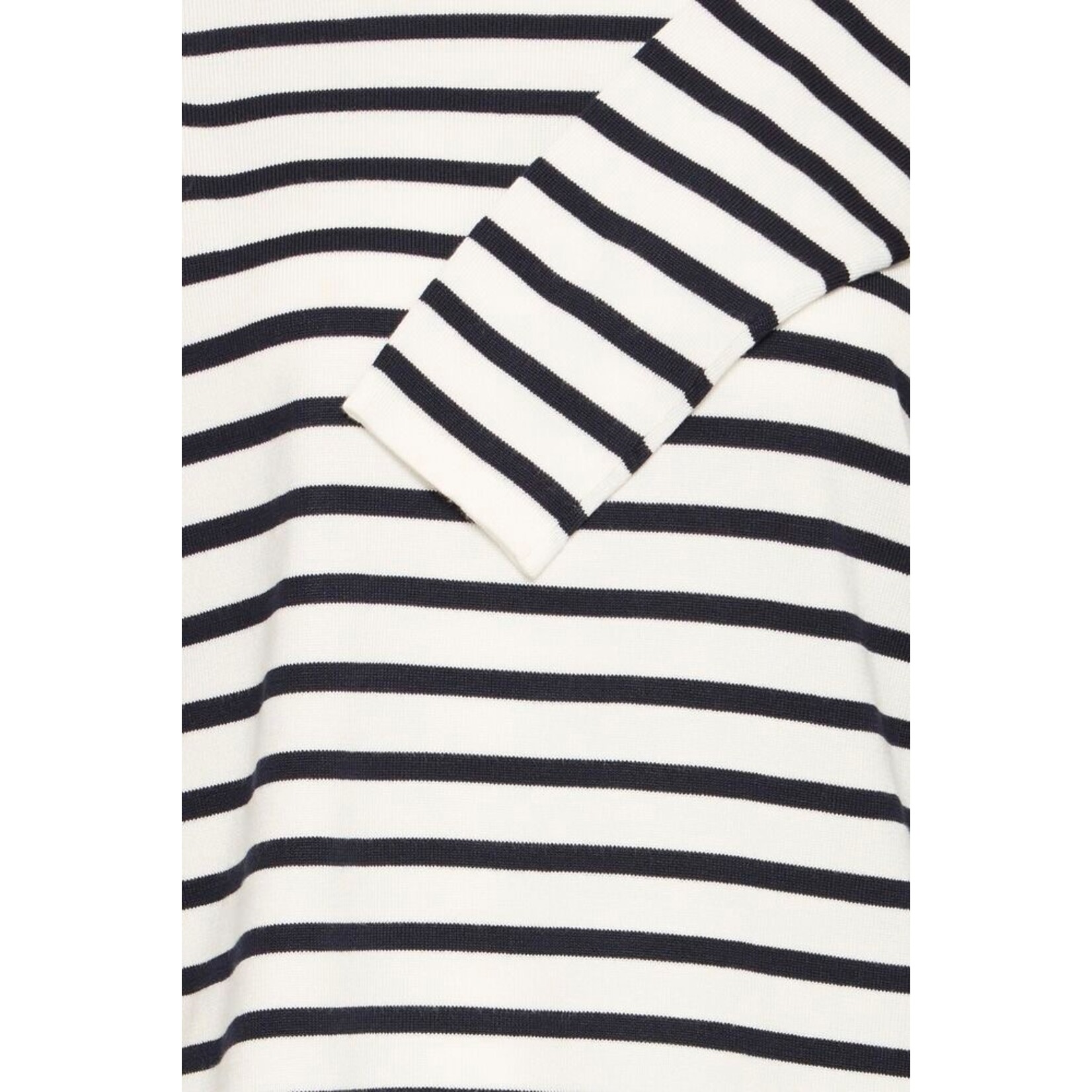 ICHI Ihluls LS top gebreid streep navy