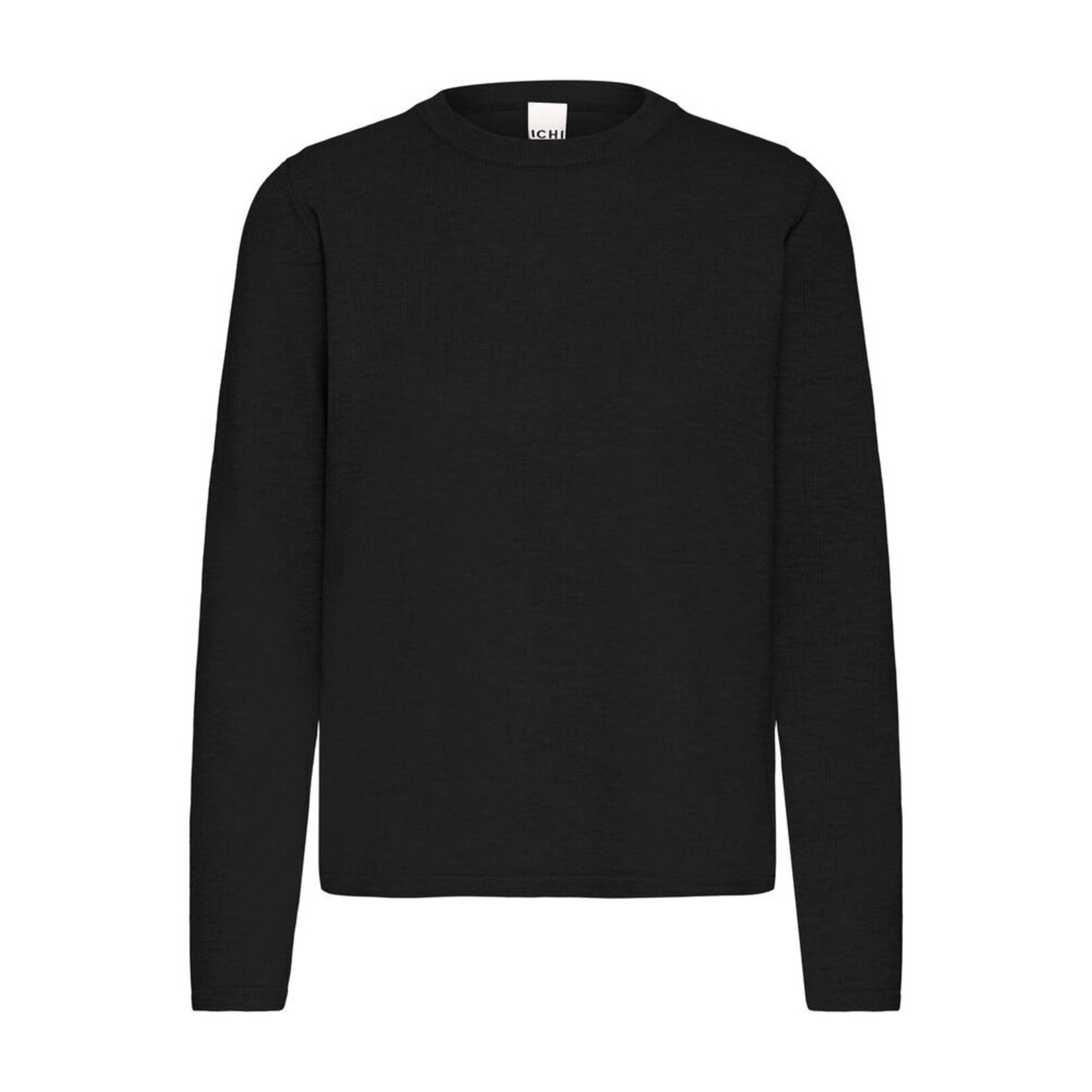 ICHI Ihluls LS top gebreid zwart