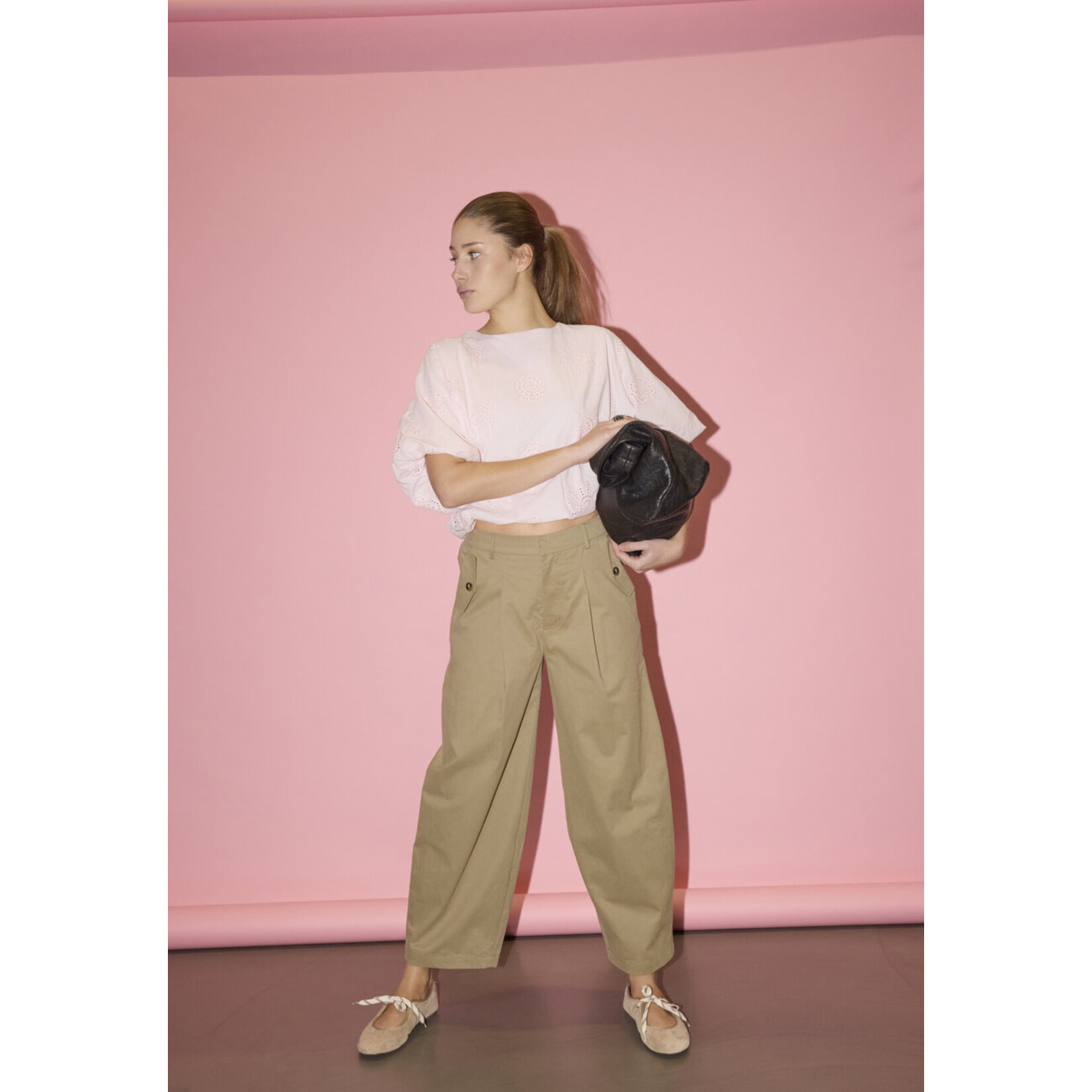 Sisters Point barrel pantalon Edith zand