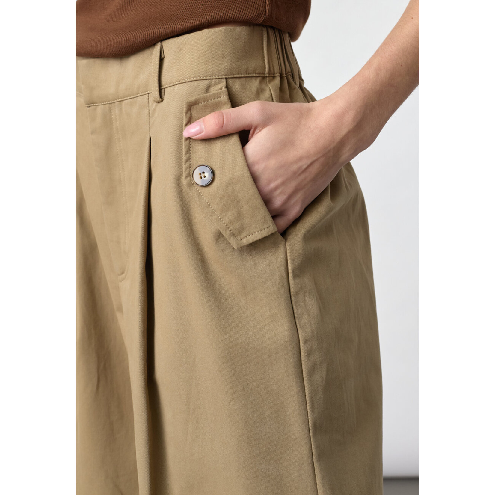 Sisters Point barrel pantalon Edith zand