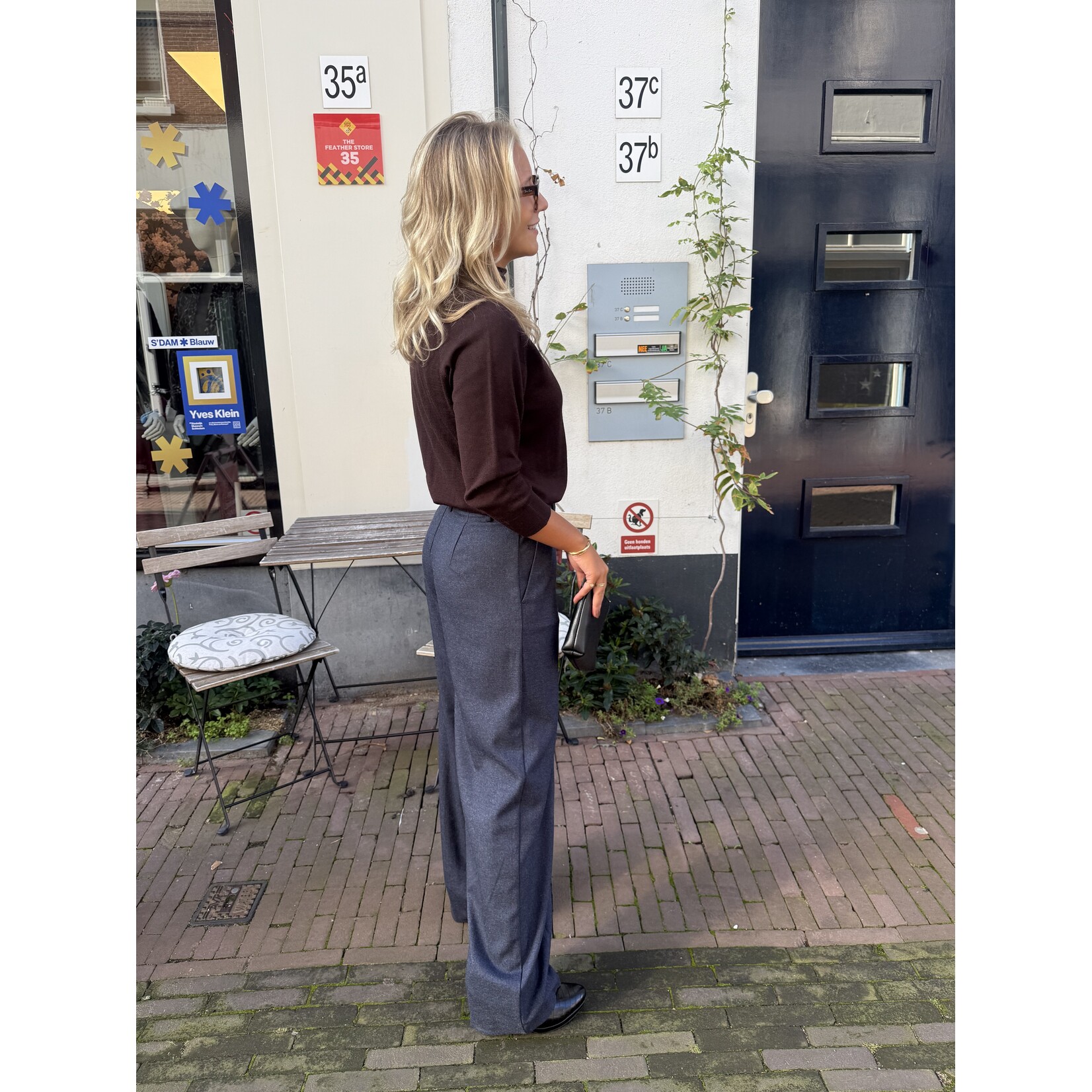 24Colours 24Colours barrel pantalon blauw