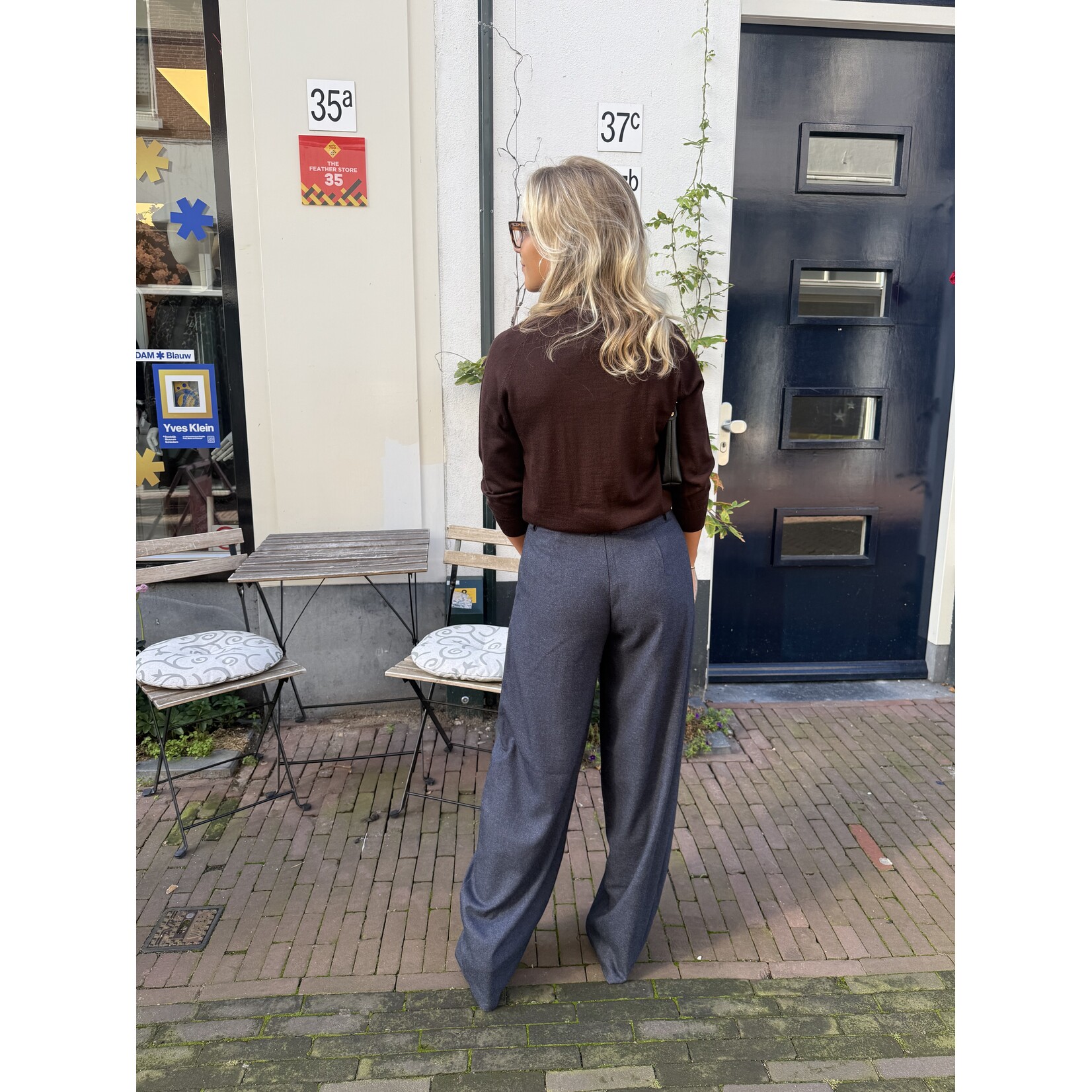 24Colours 24Colours barrel pantalon blauw