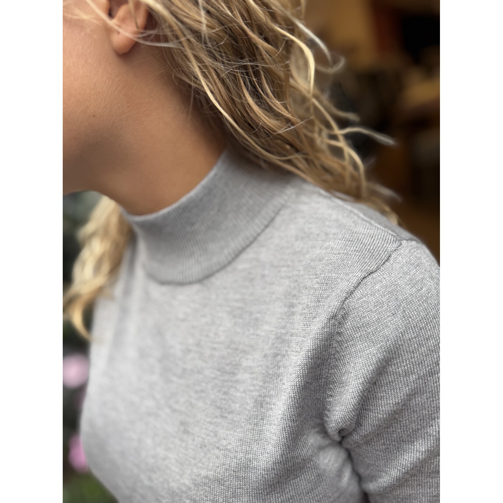 ICHI Ihluls turtleneck grijs