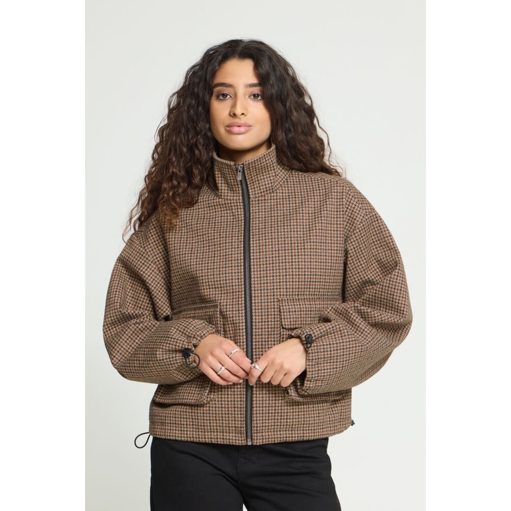 ICHI Ihesolu jacket ruit bruin